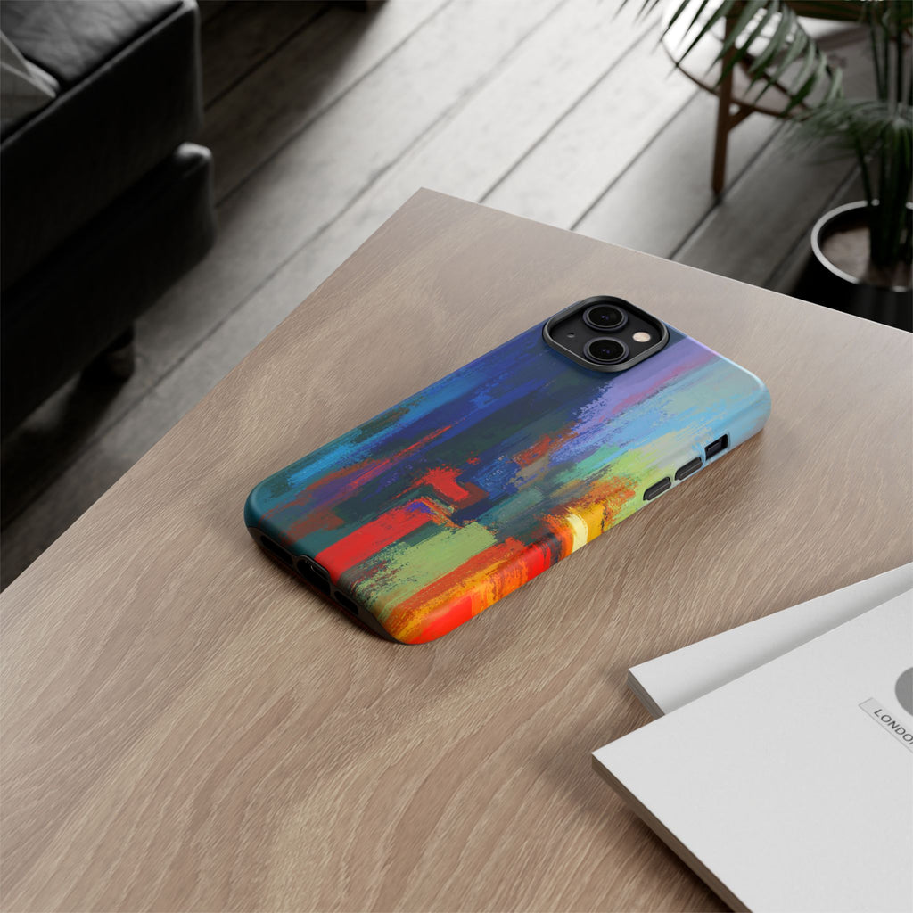 Abstract Colorblock Vibrant Protective iPhone Tough Case