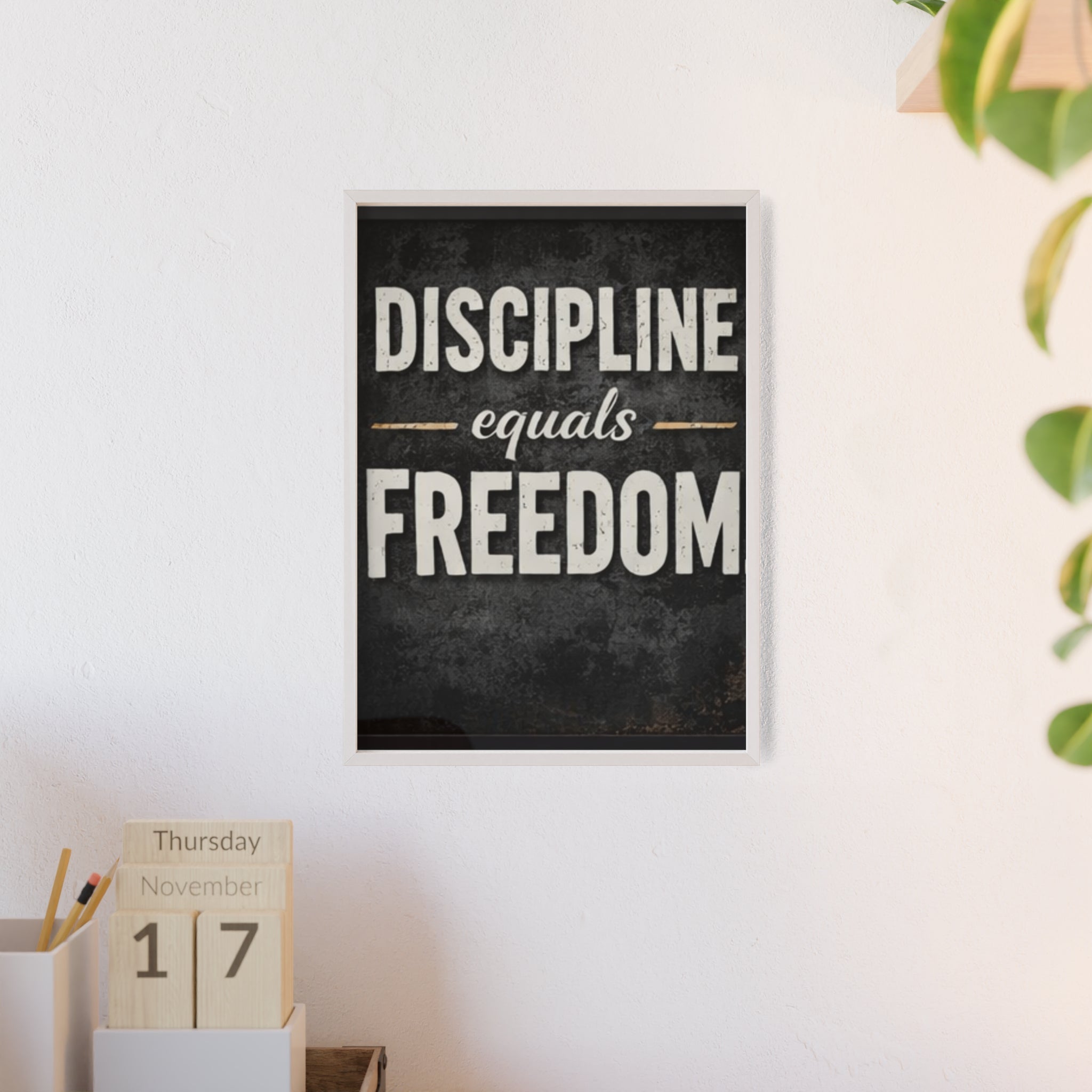 Discipline Equals Freedom Framed Poster