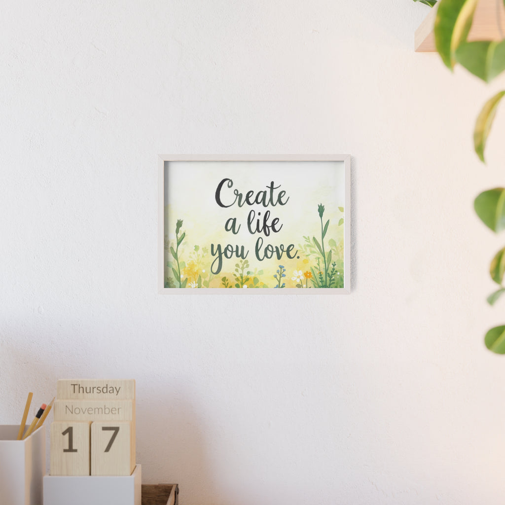 Create a Life You Love Framed Wall Art