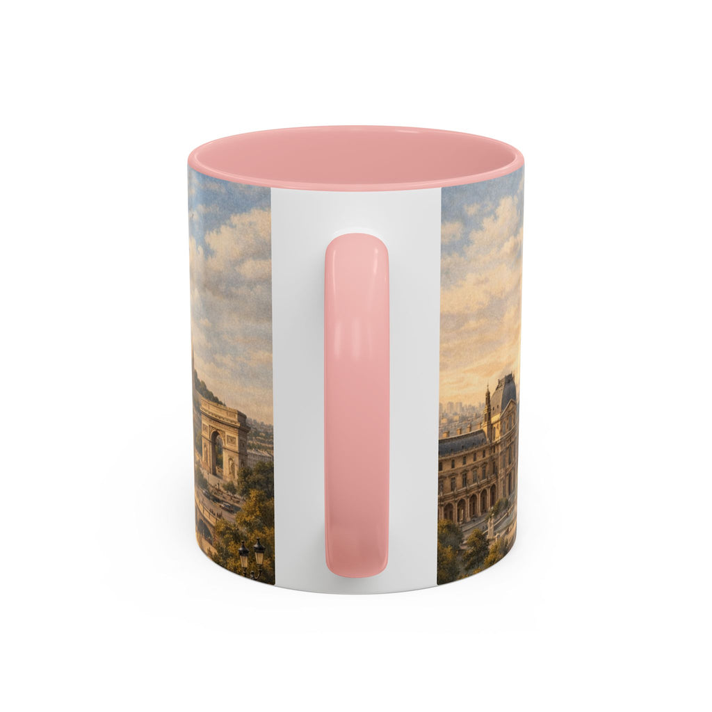 Paris Vintage Skyline Coffee Mug Eiffel Tower and Sacré‑Cœur