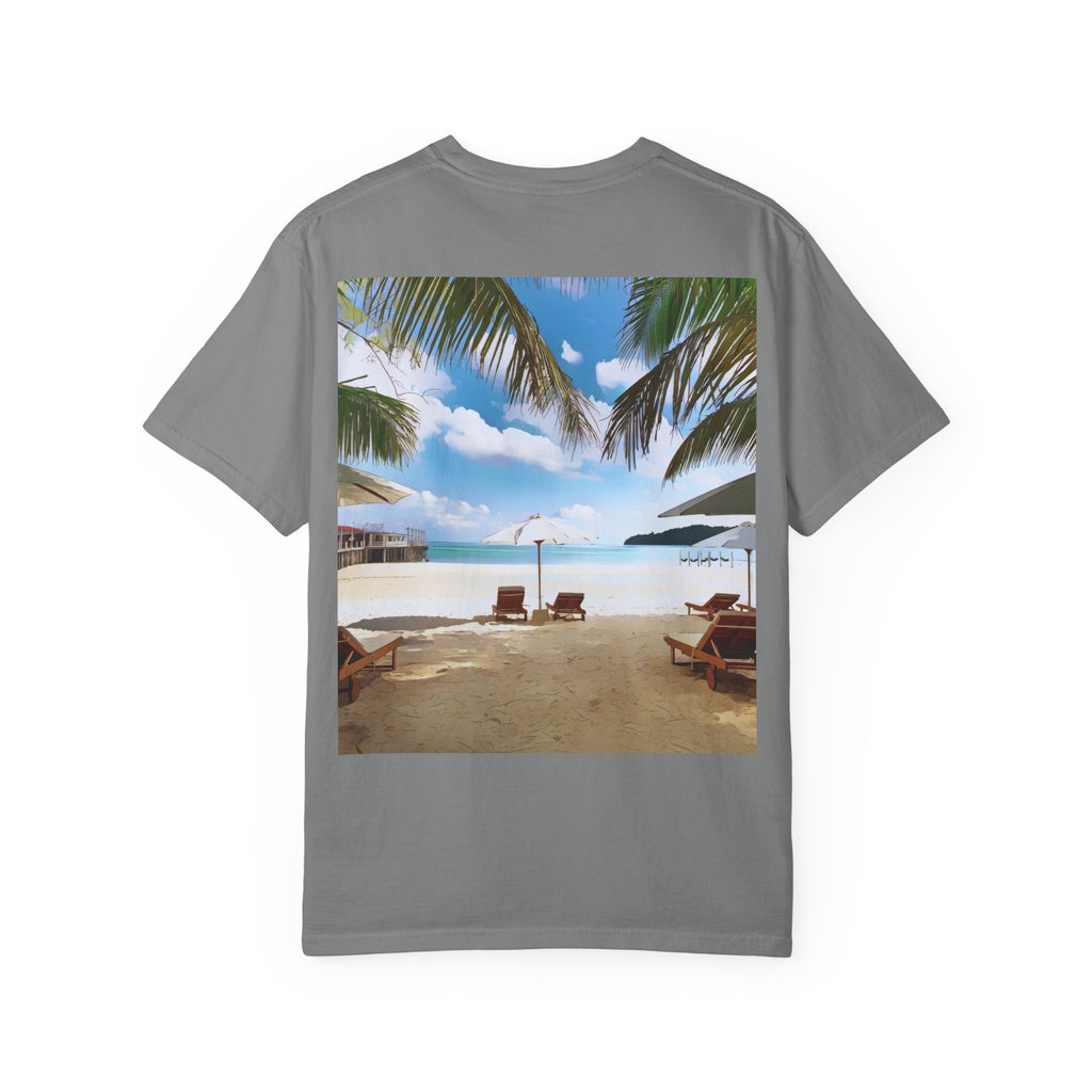Don’t Worry Be Happy Tropical Beach Graphic Tee