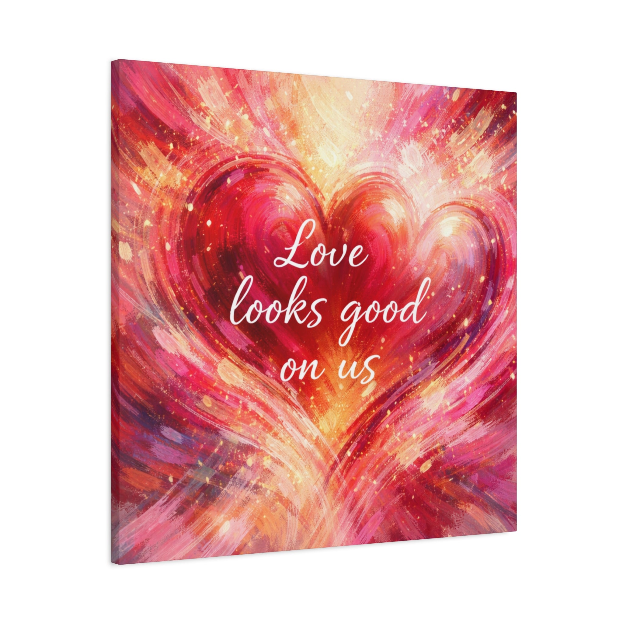 Love Looks Good On Us Matte Canvas Wall Art