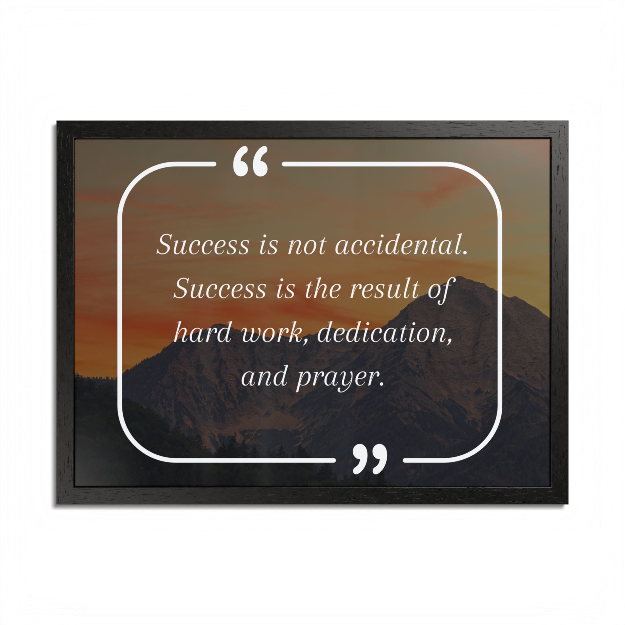 Success Is Not Accidental Multi-Color Framed Poster