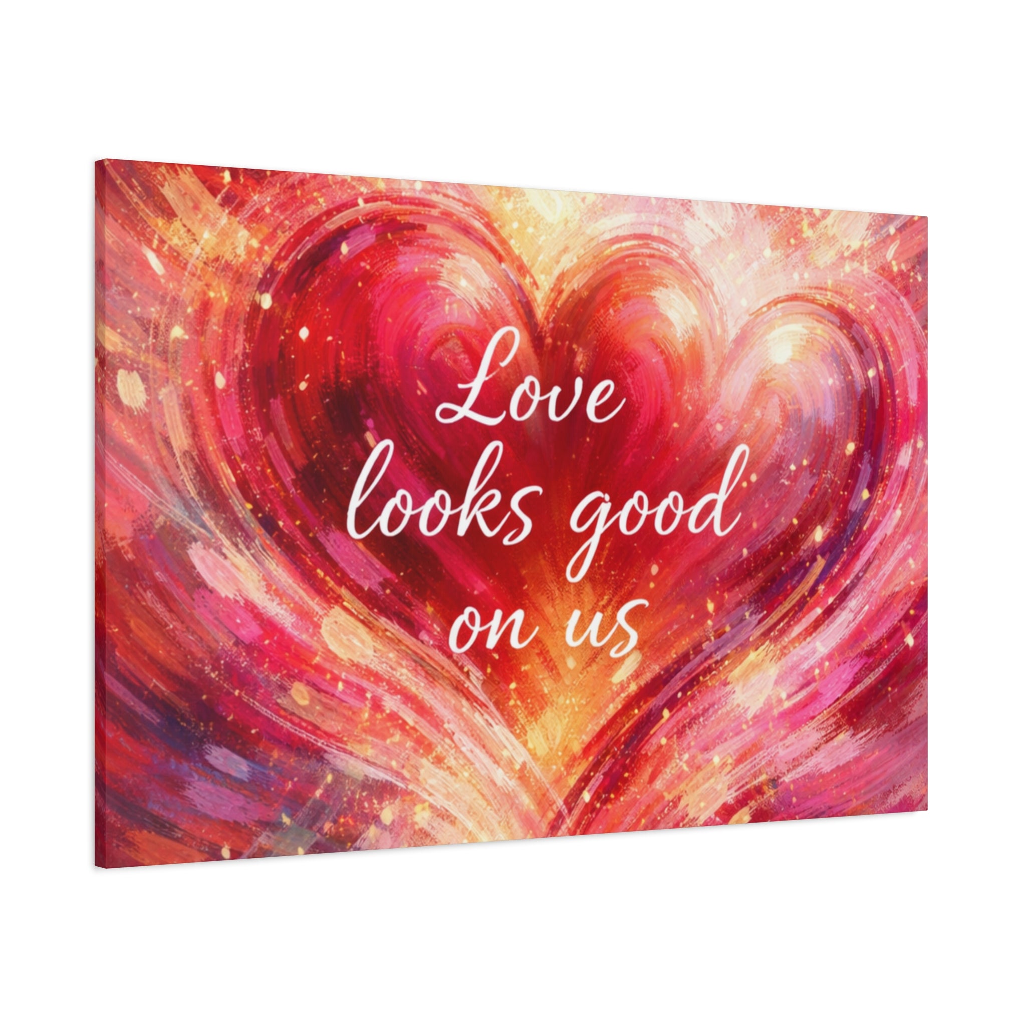 Love Looks Good On Us Matte Canvas Wall Art