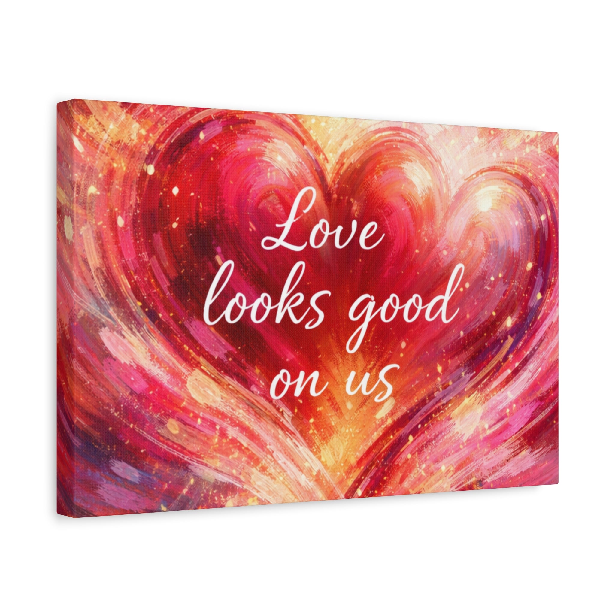 Love Looks Good On Us Matte Canvas Wall Art