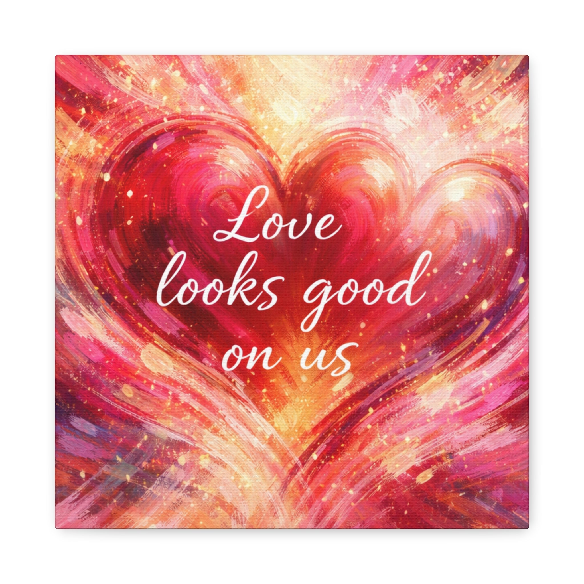 Love Looks Good On Us Matte Canvas Wall Art