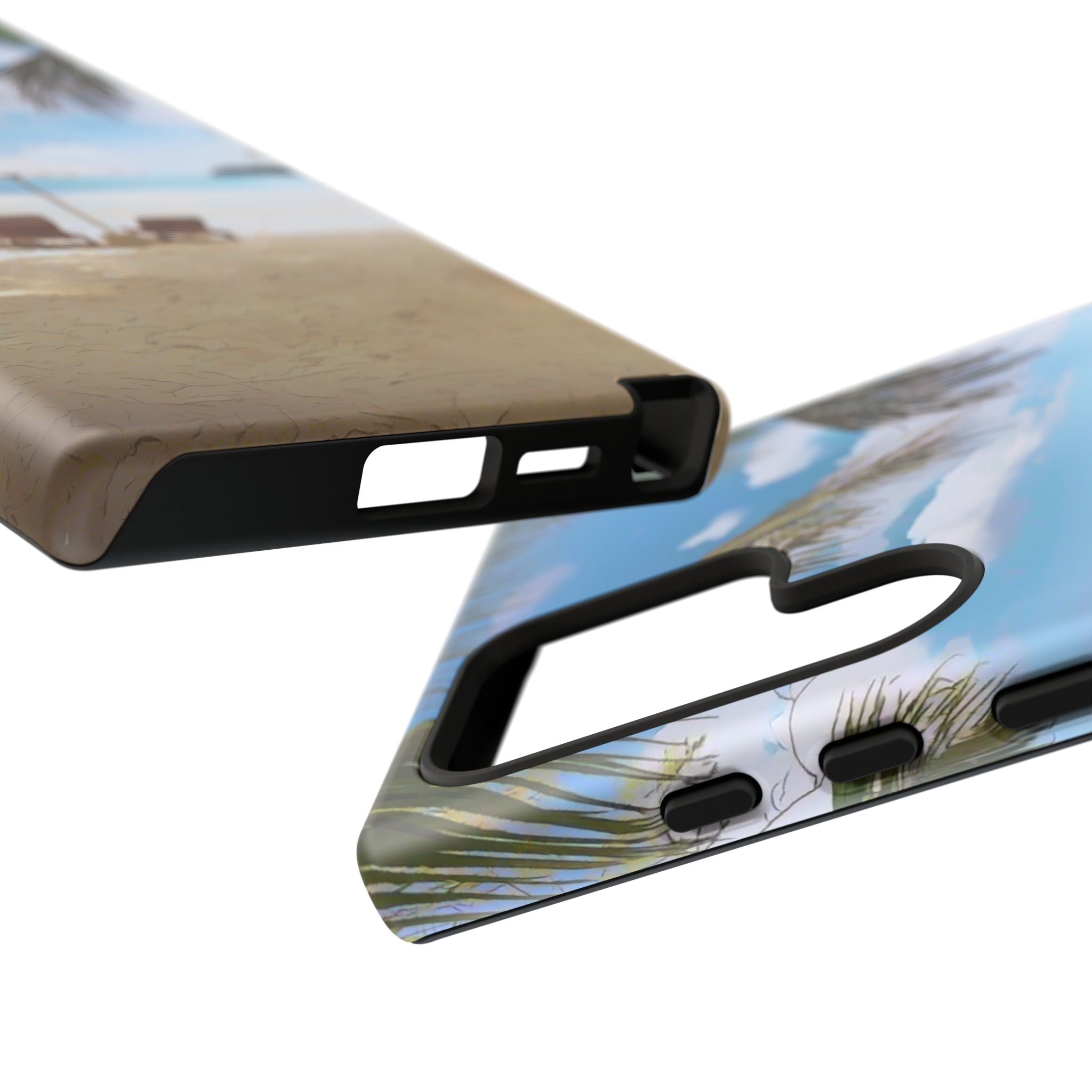 Beach Paradise Tropical Palm Beach Scene Tough Phone Case