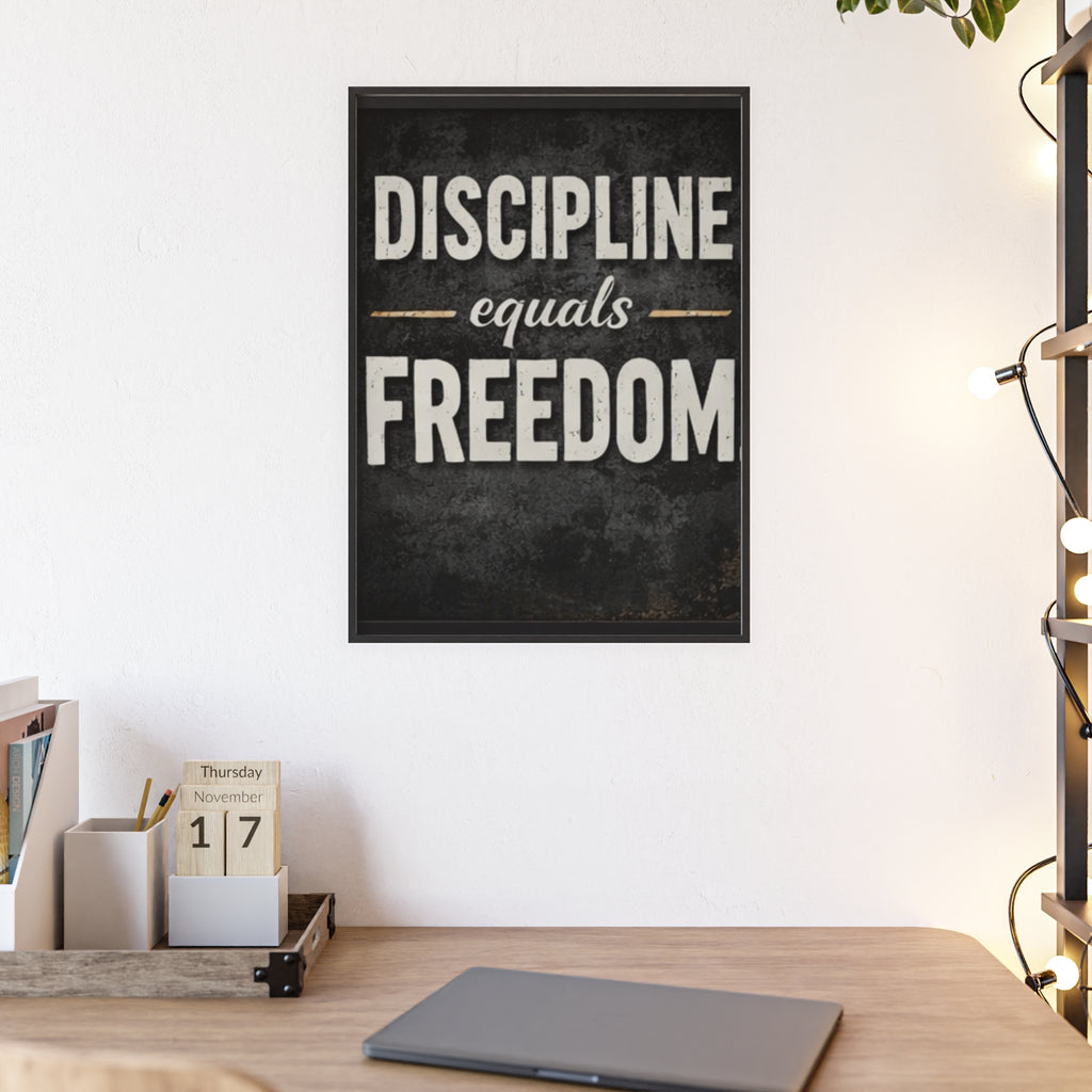 Discipline Equals Freedom Framed Poster