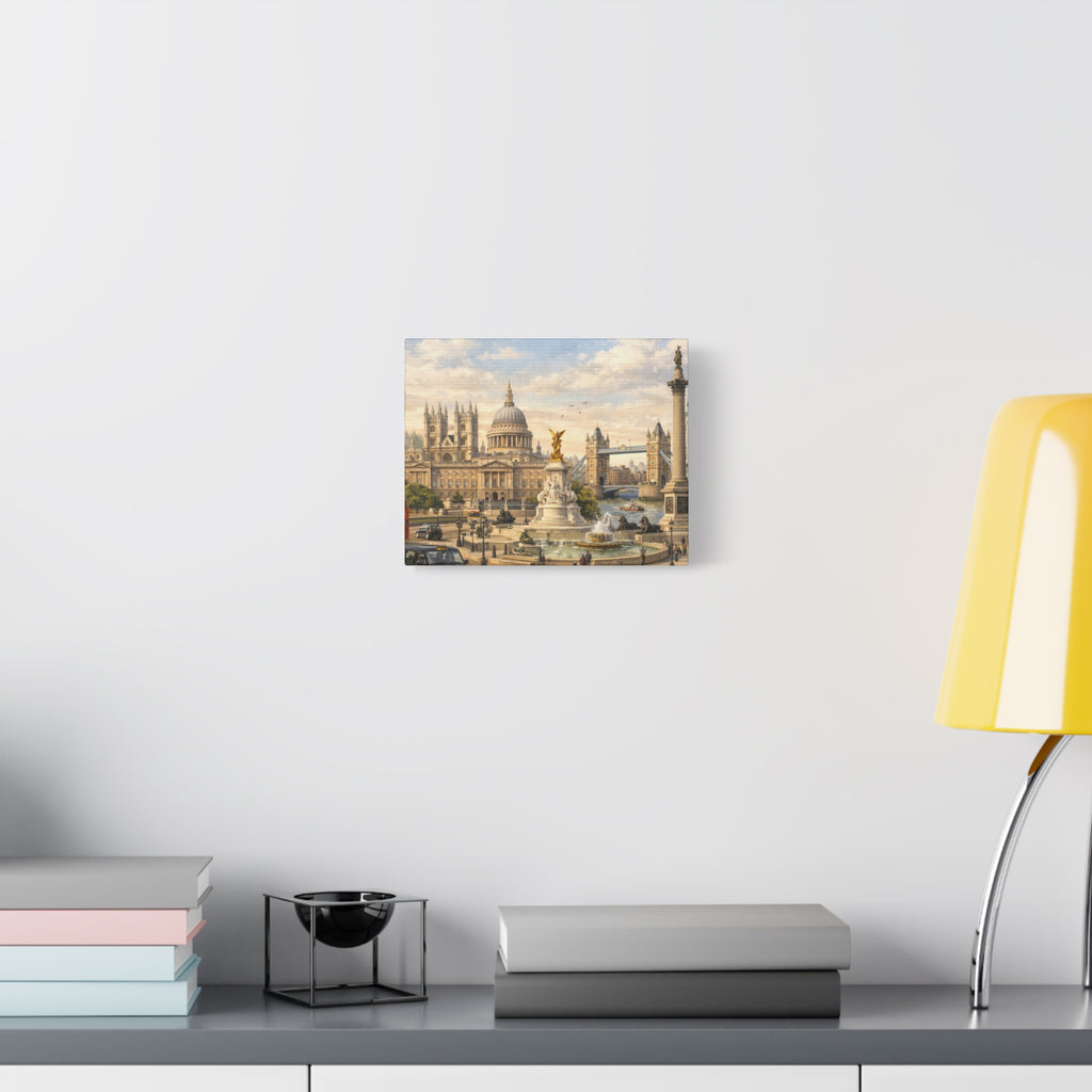 London Cityscape Matte Canvas Print Wall Art