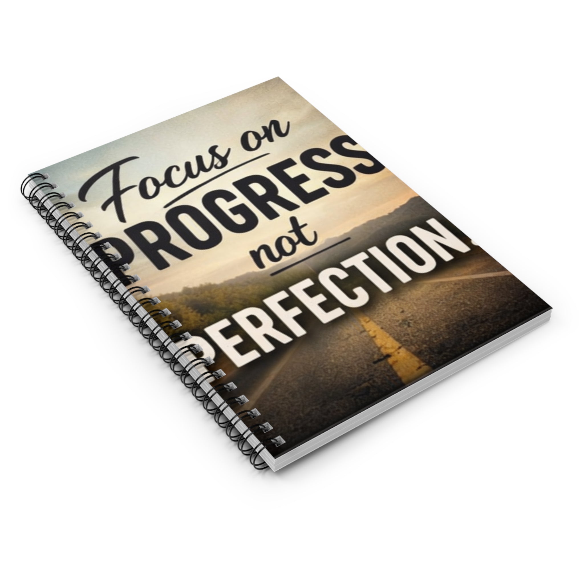 Focus on Progress Not Perfection Spiral Notebook