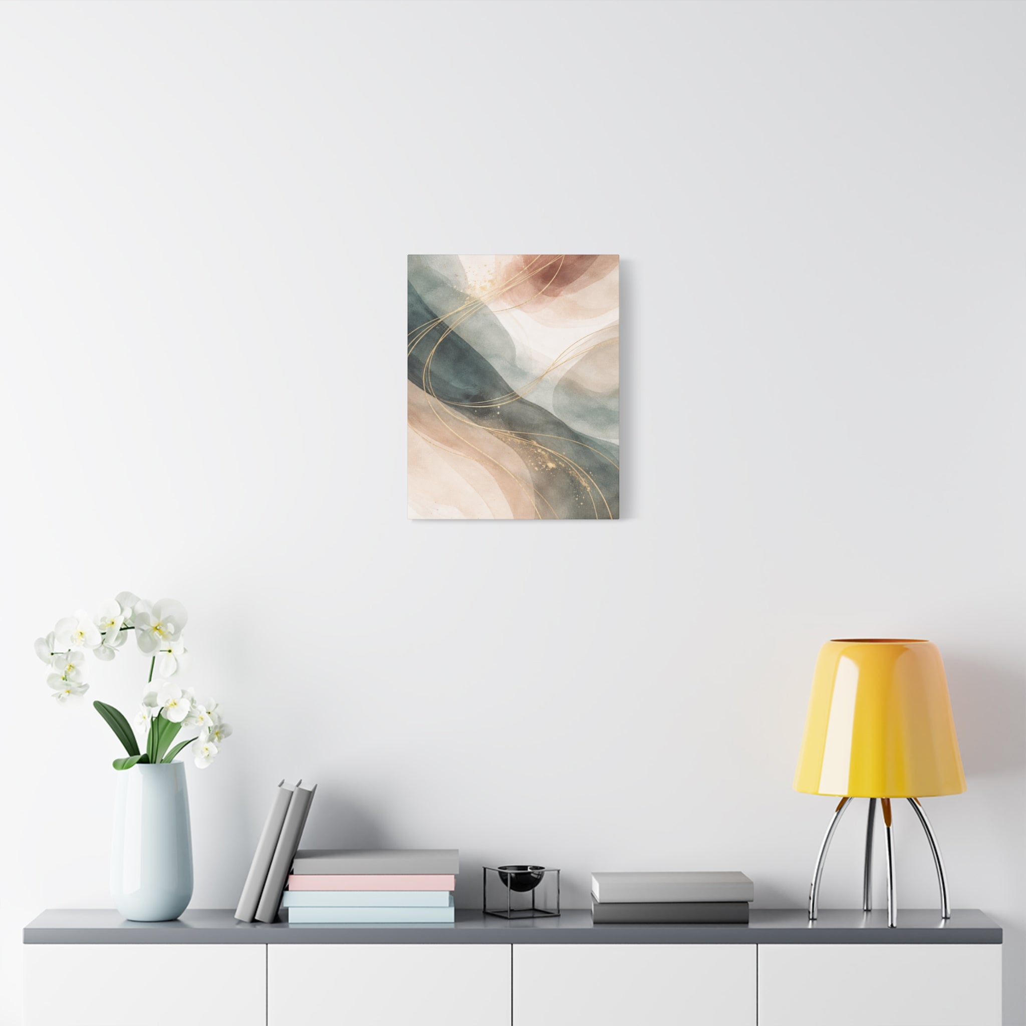Abstract Coastal Waves Matte Canvas — Stretched Wall Art