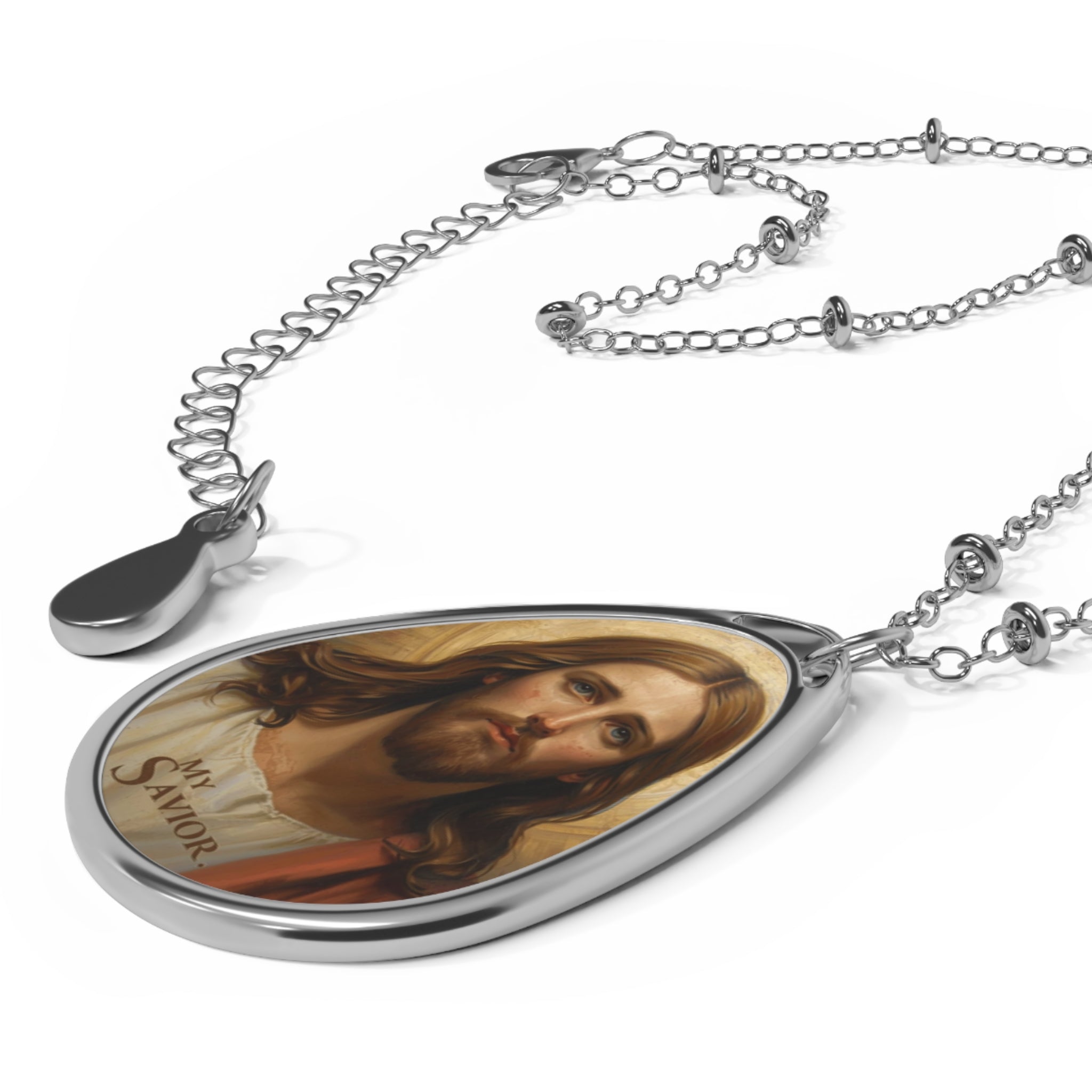 My Savior Oval Necklace