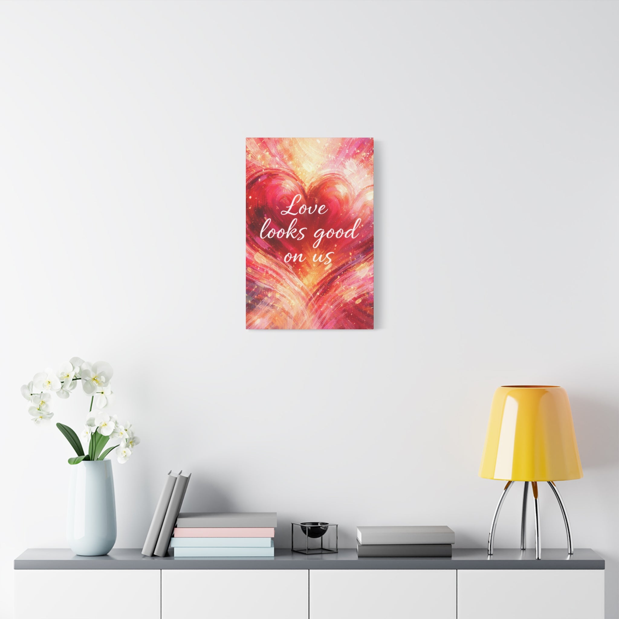 Love Looks Good On Us Matte Canvas Wall Art