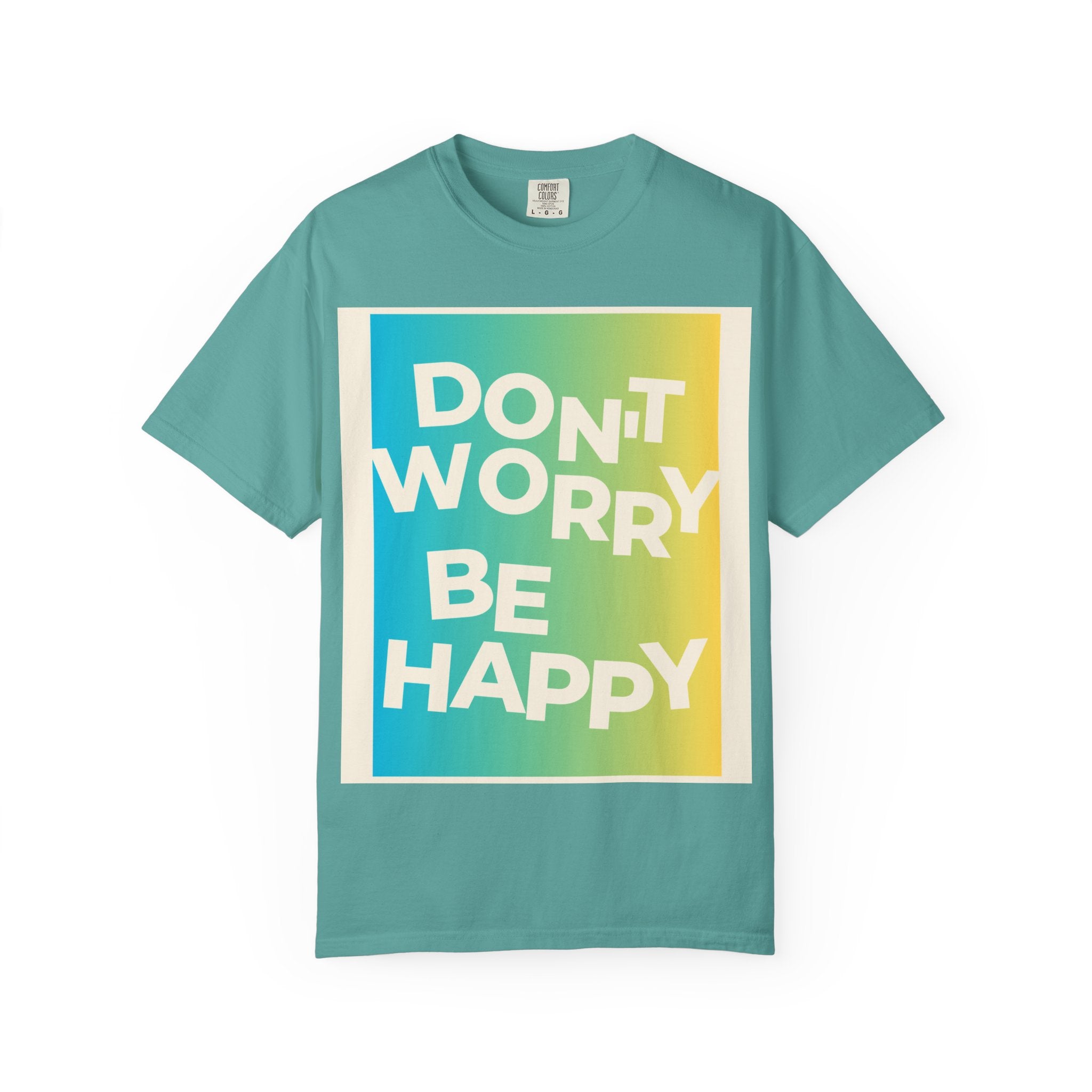 Don't Worry Be Happy Tropical Beach Graphic T-Shirt