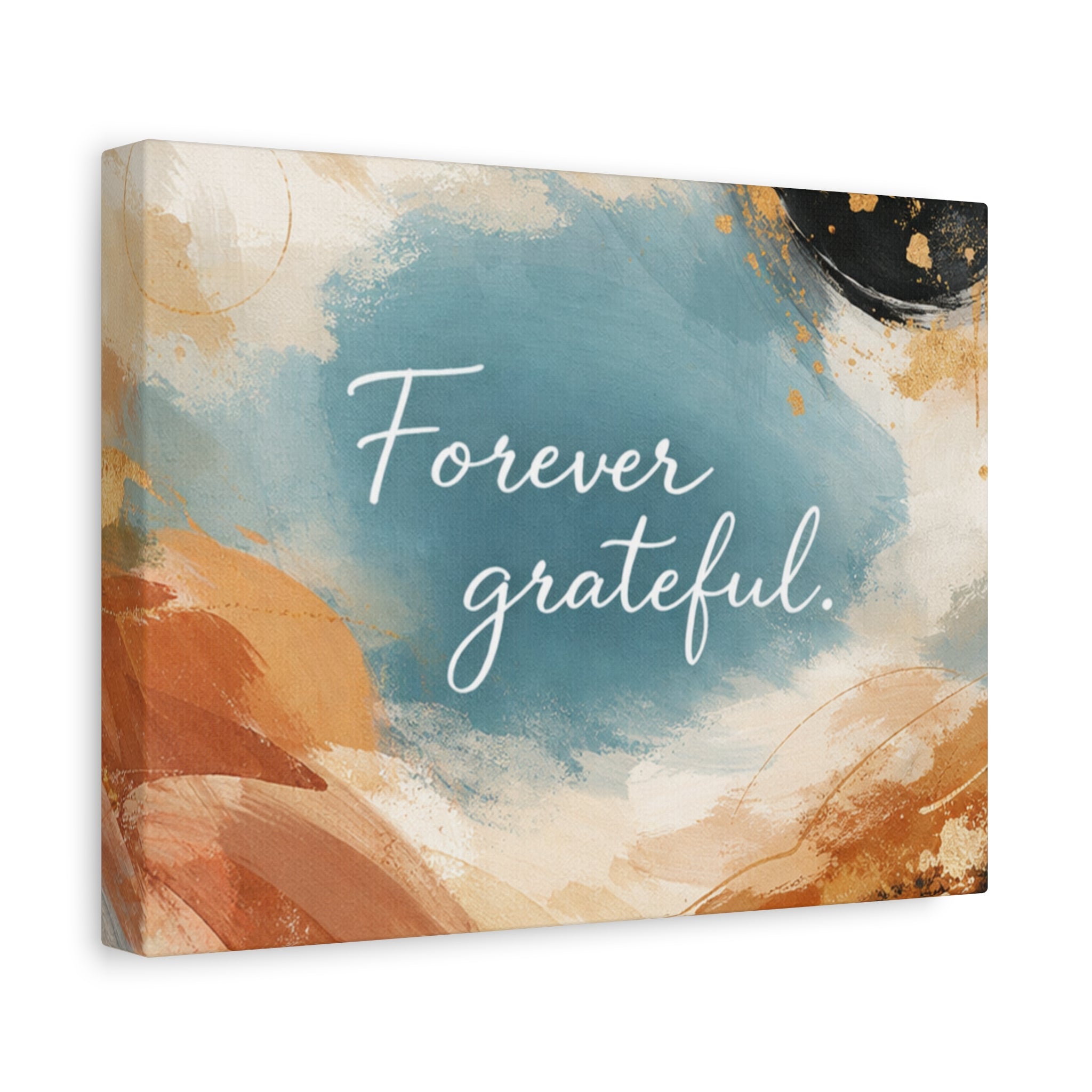 Forever Grateful Canvas Wall Art Inspirational Abstract Home Decor
