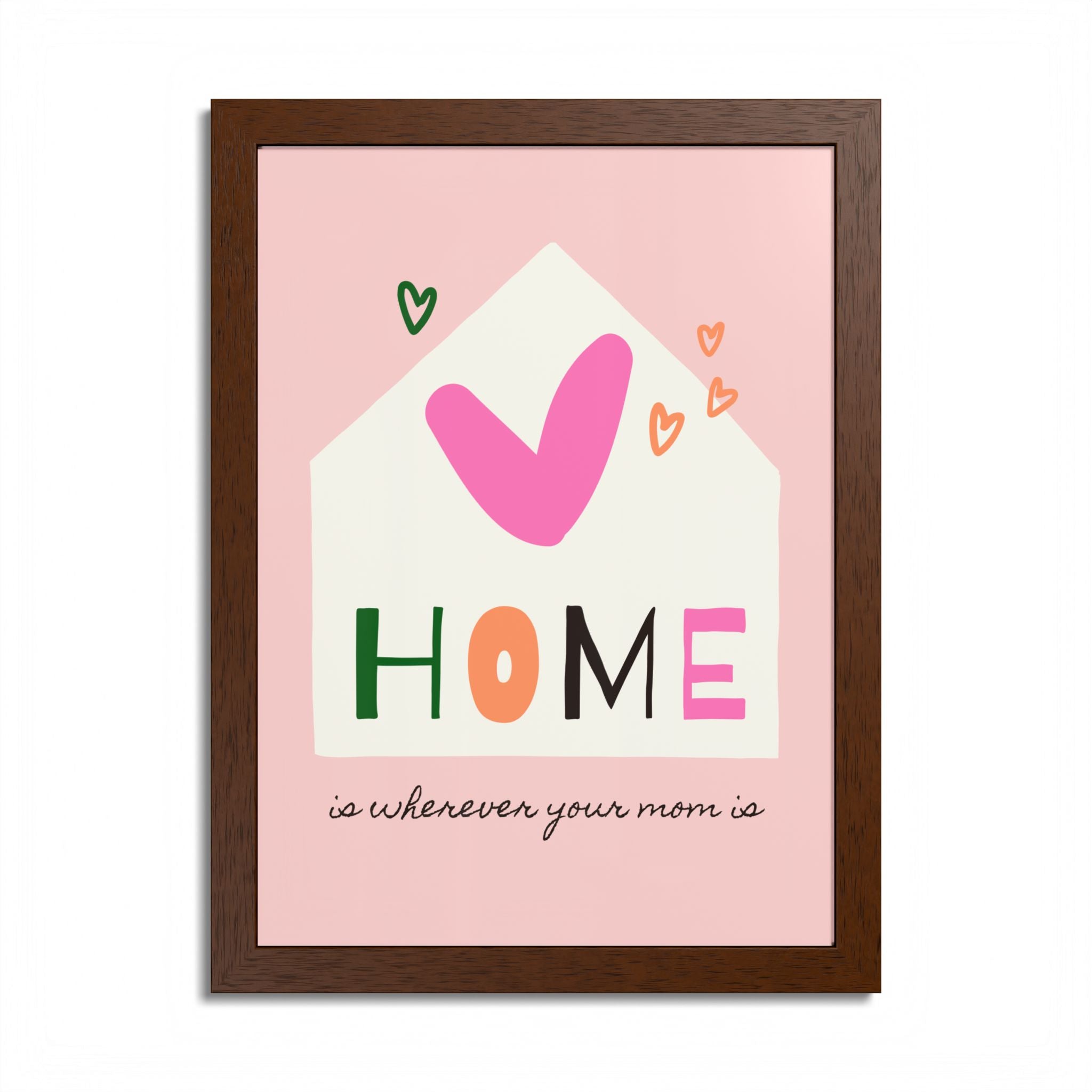 Home Is Wherever Your Mom Is - Framed Poster
