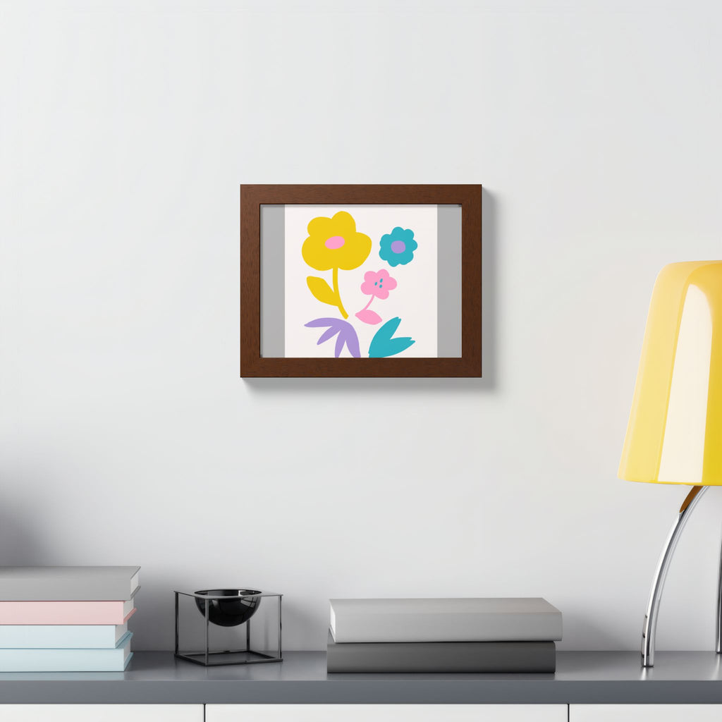 Multi-Color Floral Framed Poster