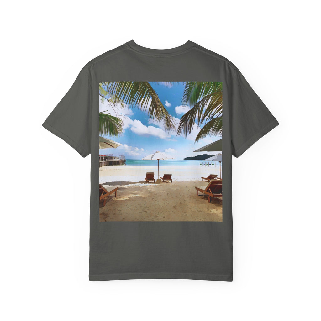 Don't Worry Be Happy Tropical Beach Graphic T-Shirt