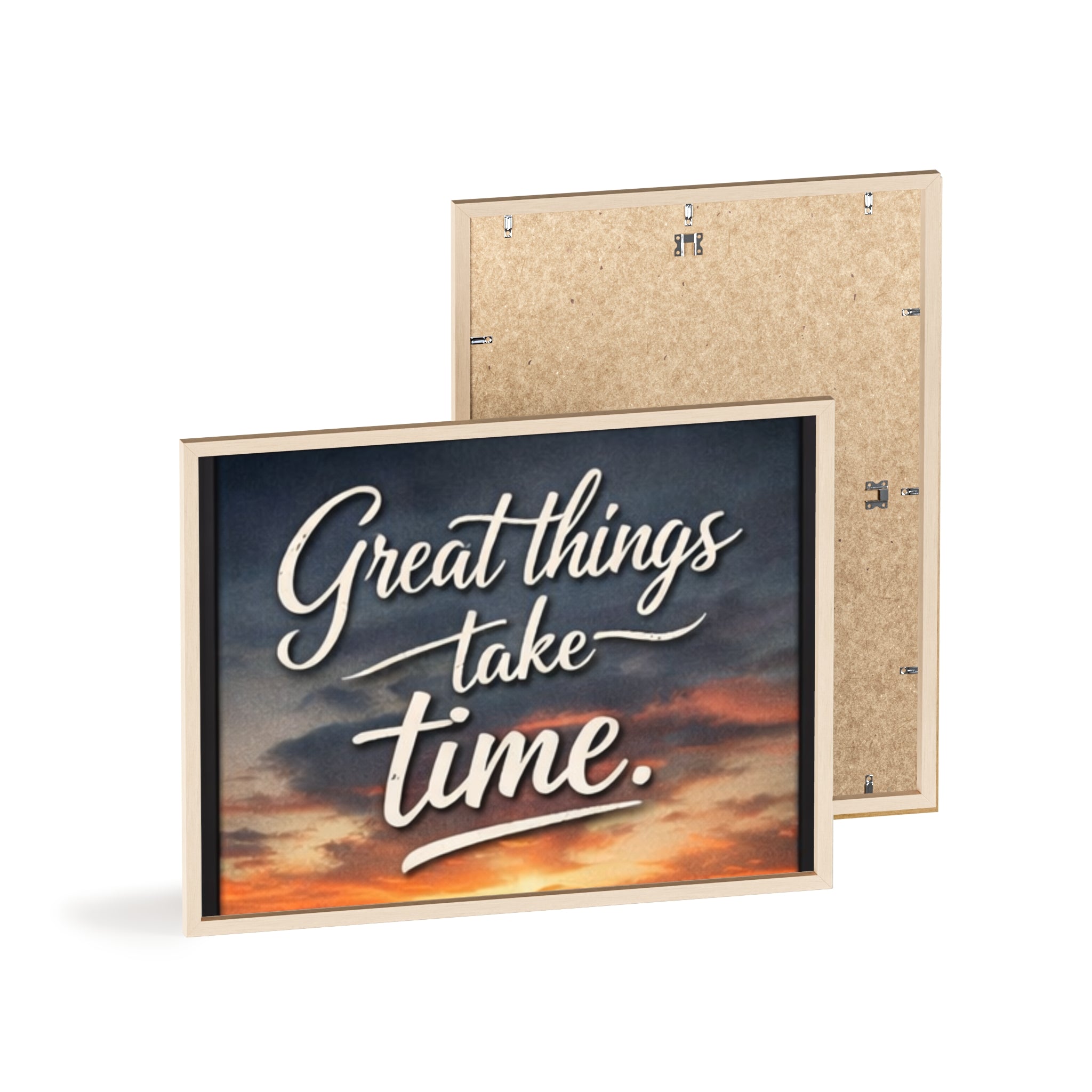 Great Things Take Time Framed Poster