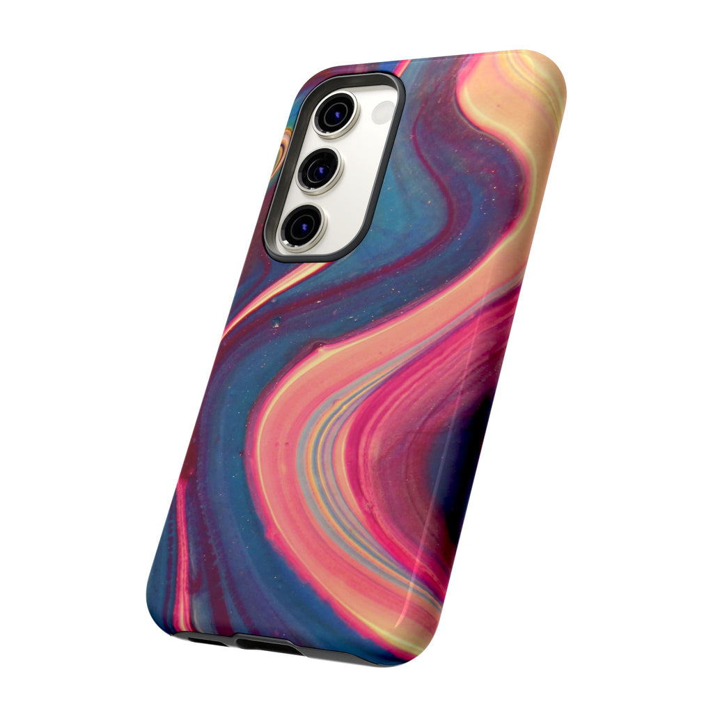 Colorful Wavy Marble Swirl Protective Phone Case