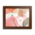 Multi-Color Abstract & Floral Design Framed Poster