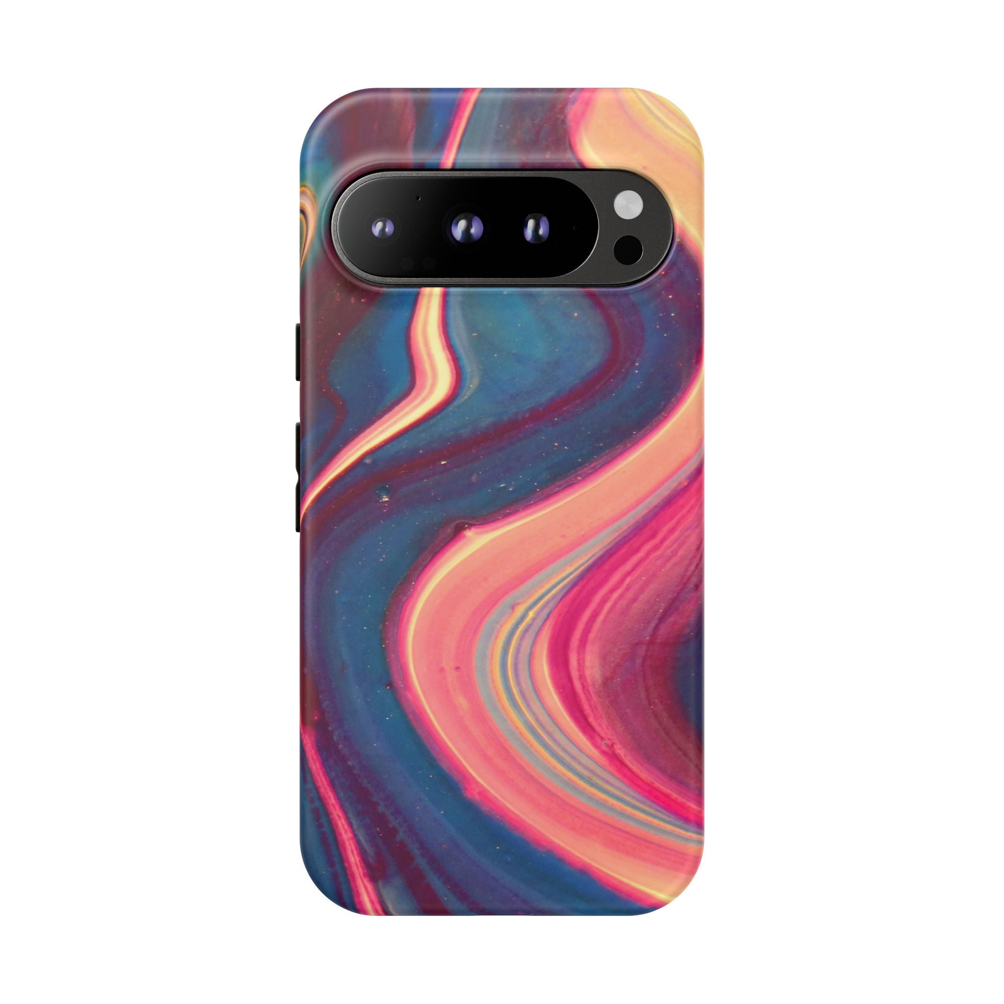 Colorful Wavy Marble Swirl Protective Phone Case