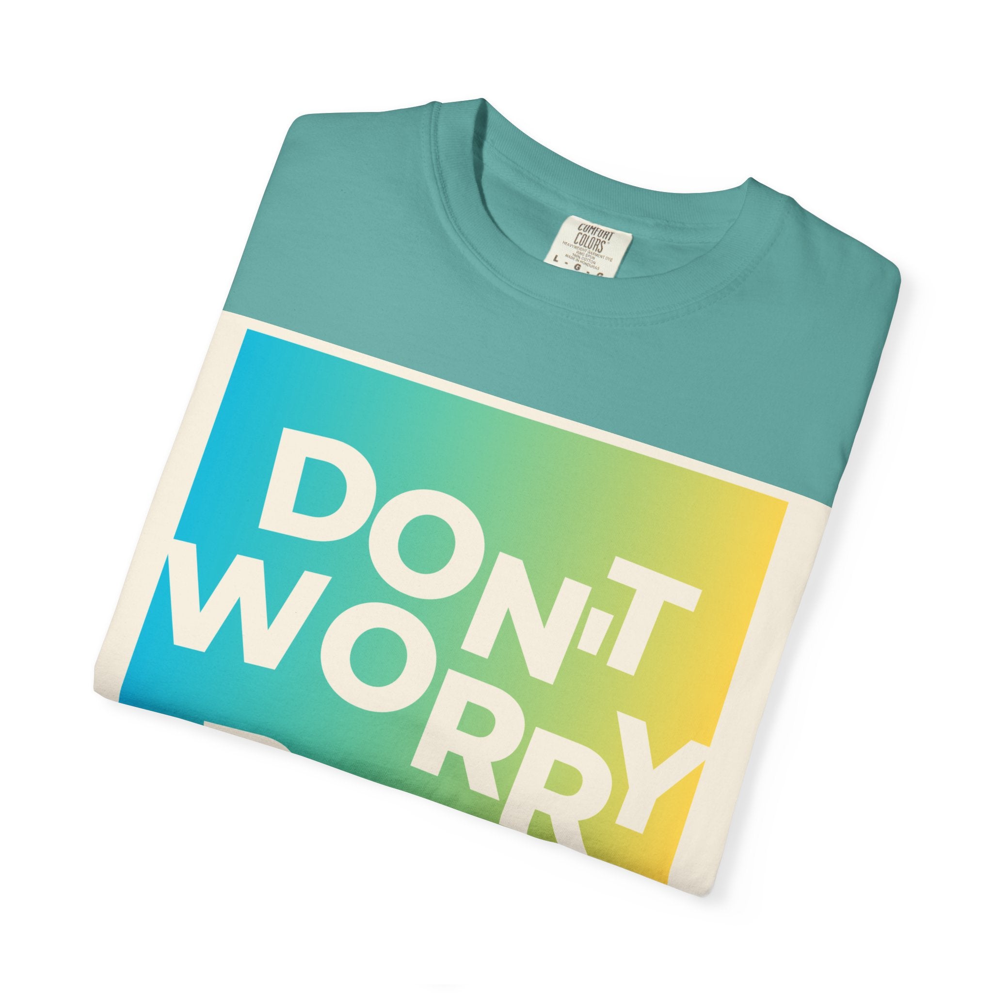 Don't Worry Be Happy Tropical Beach Graphic T-Shirt