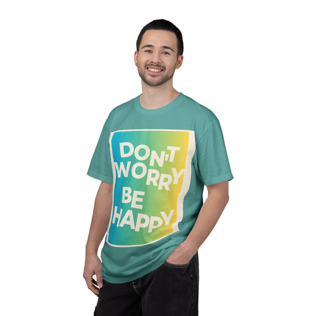 Don't Worry Be Happy Tropical Beach Graphic T-Shirt