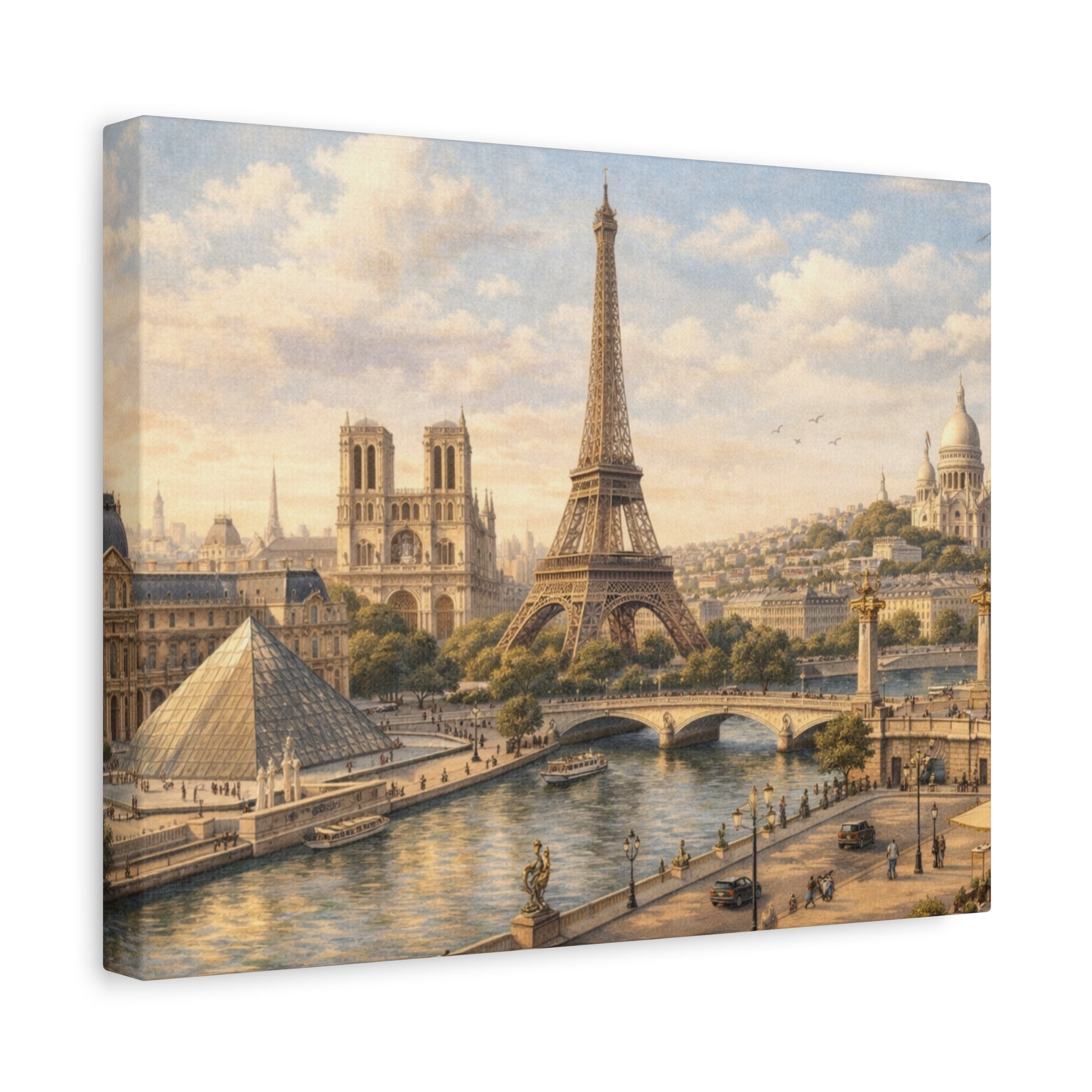 Paris Skyline Matte Canvas Wall Art