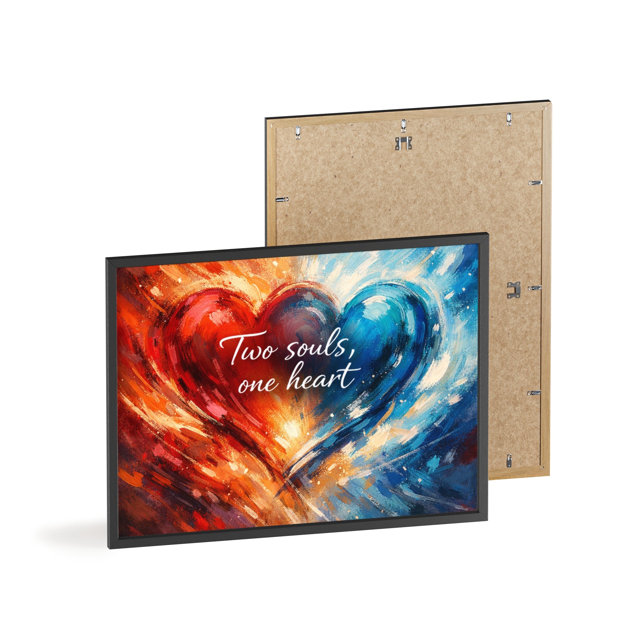 Two Souls One Heart Intertwined Heart Framed Painting