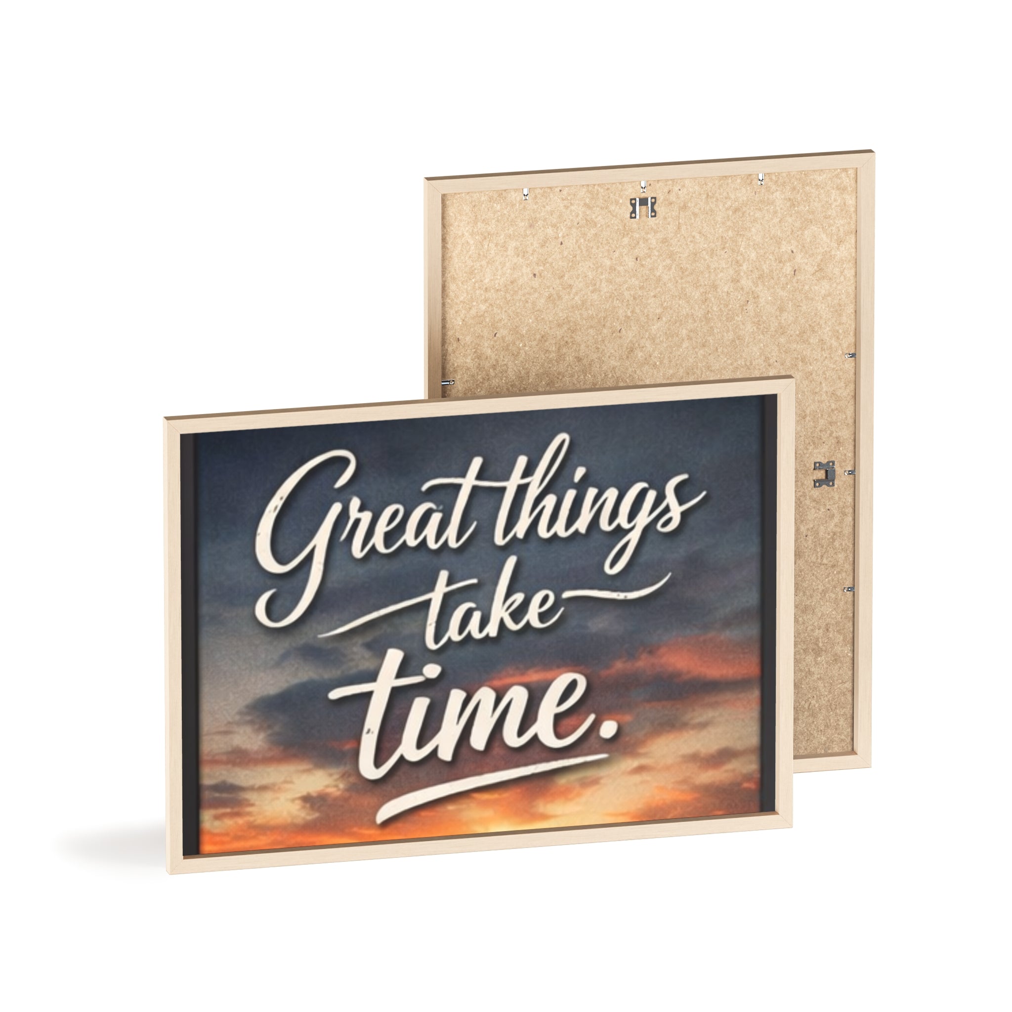 Great Things Take Time Framed Poster