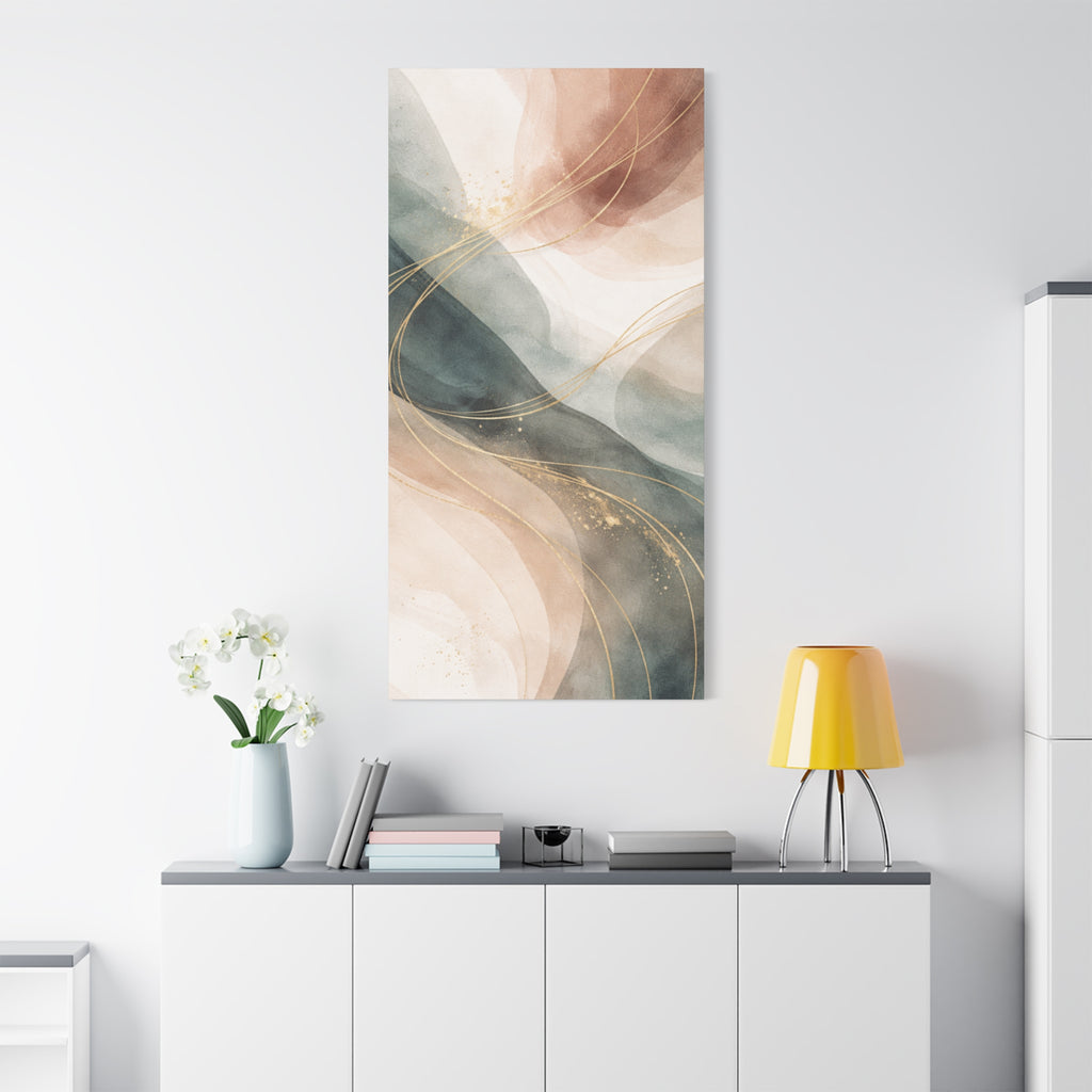 Abstract Coastal Waves Matte Canvas — Stretched Wall Art