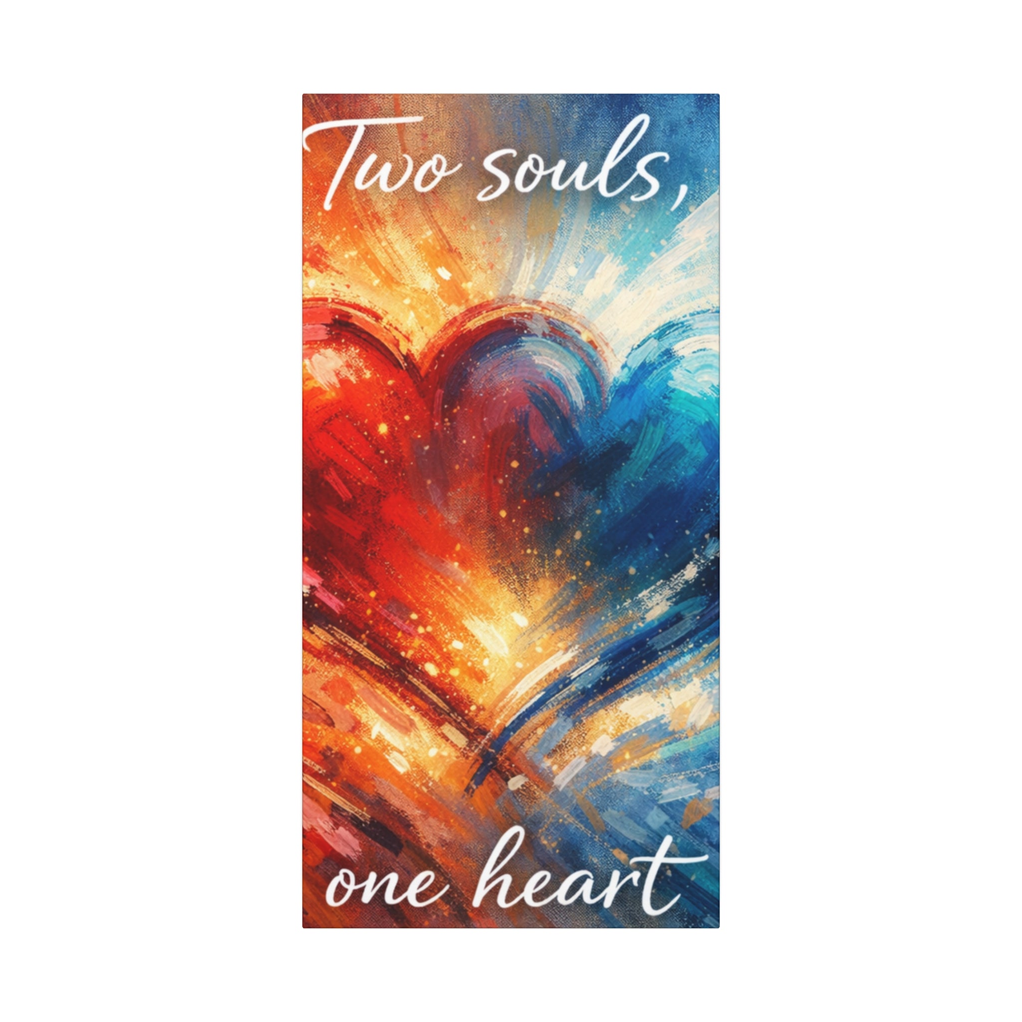 Two Souls One Heart Abstract Heart Canvas