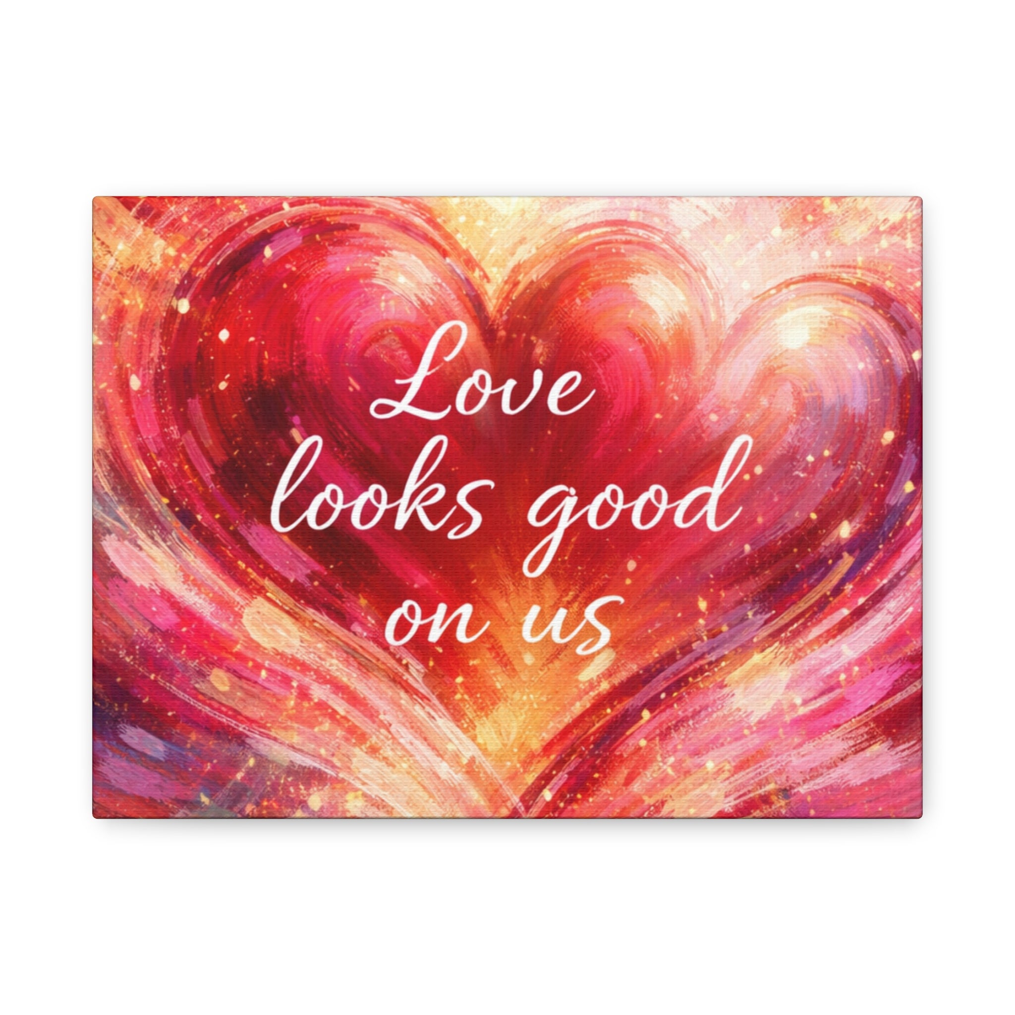 Love Looks Good On Us Matte Canvas Wall Art