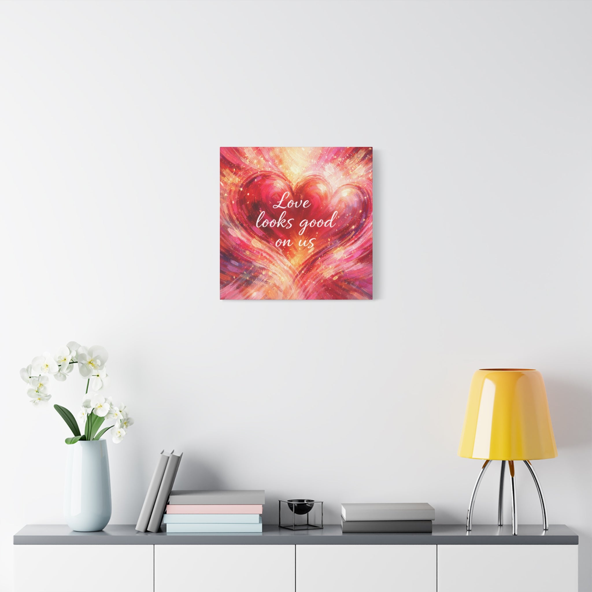Love Looks Good On Us Matte Canvas Wall Art