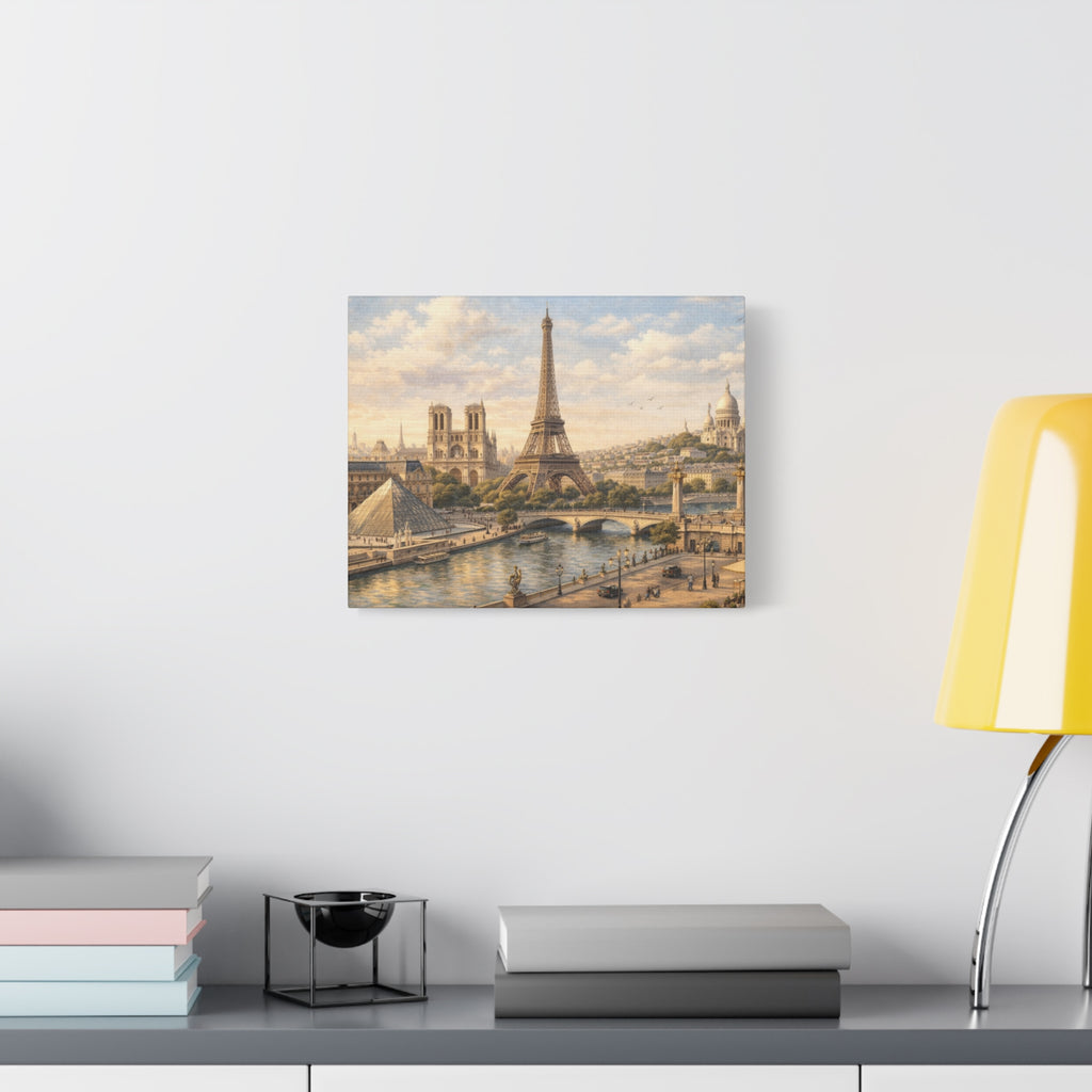 Paris Skyline Matte Canvas Wall Art