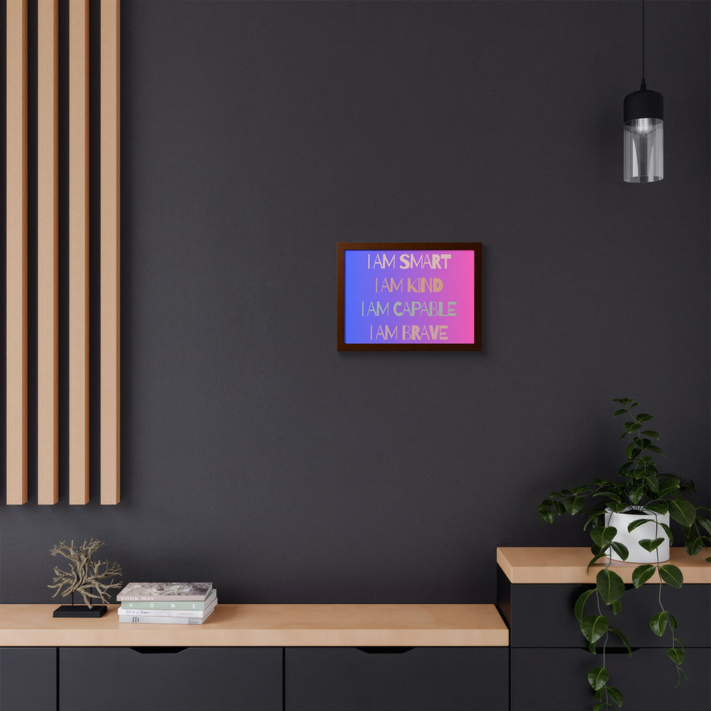 I Am Smart I Am Kind I Am Capable I Am Brave Affirmation Wall Art Poster