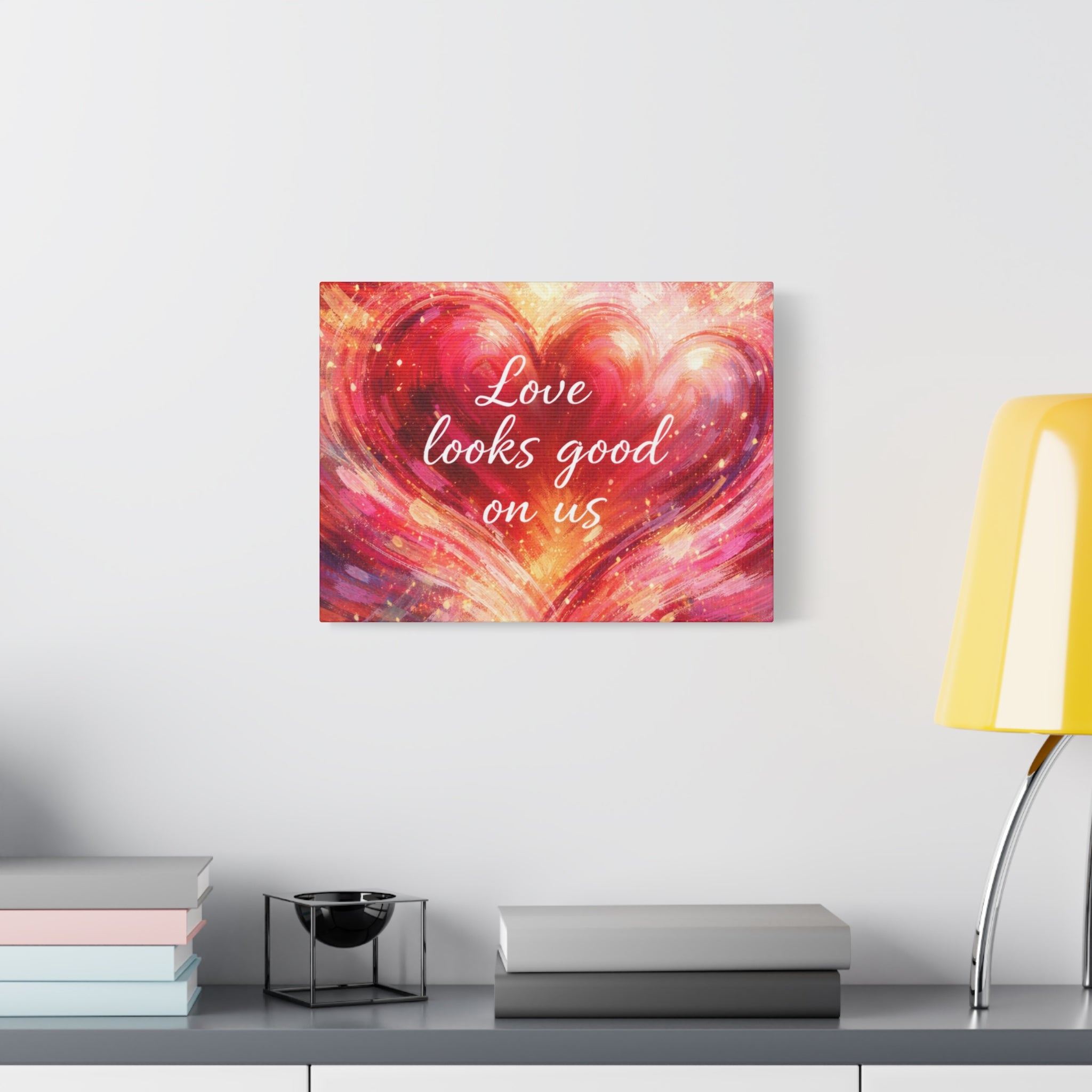 Love Looks Good On Us Matte Canvas Wall Art