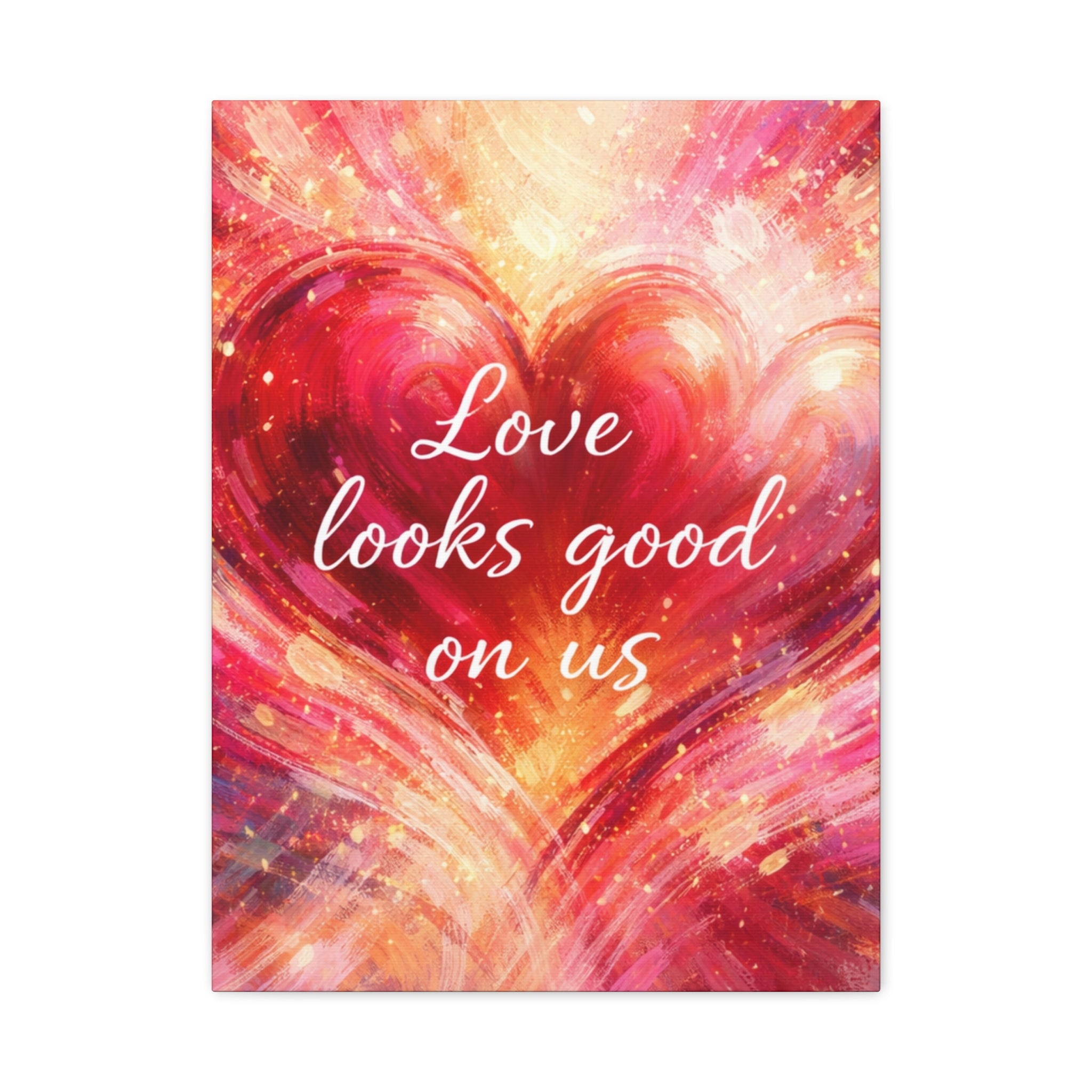 Love Looks Good On Us Matte Canvas Wall Art