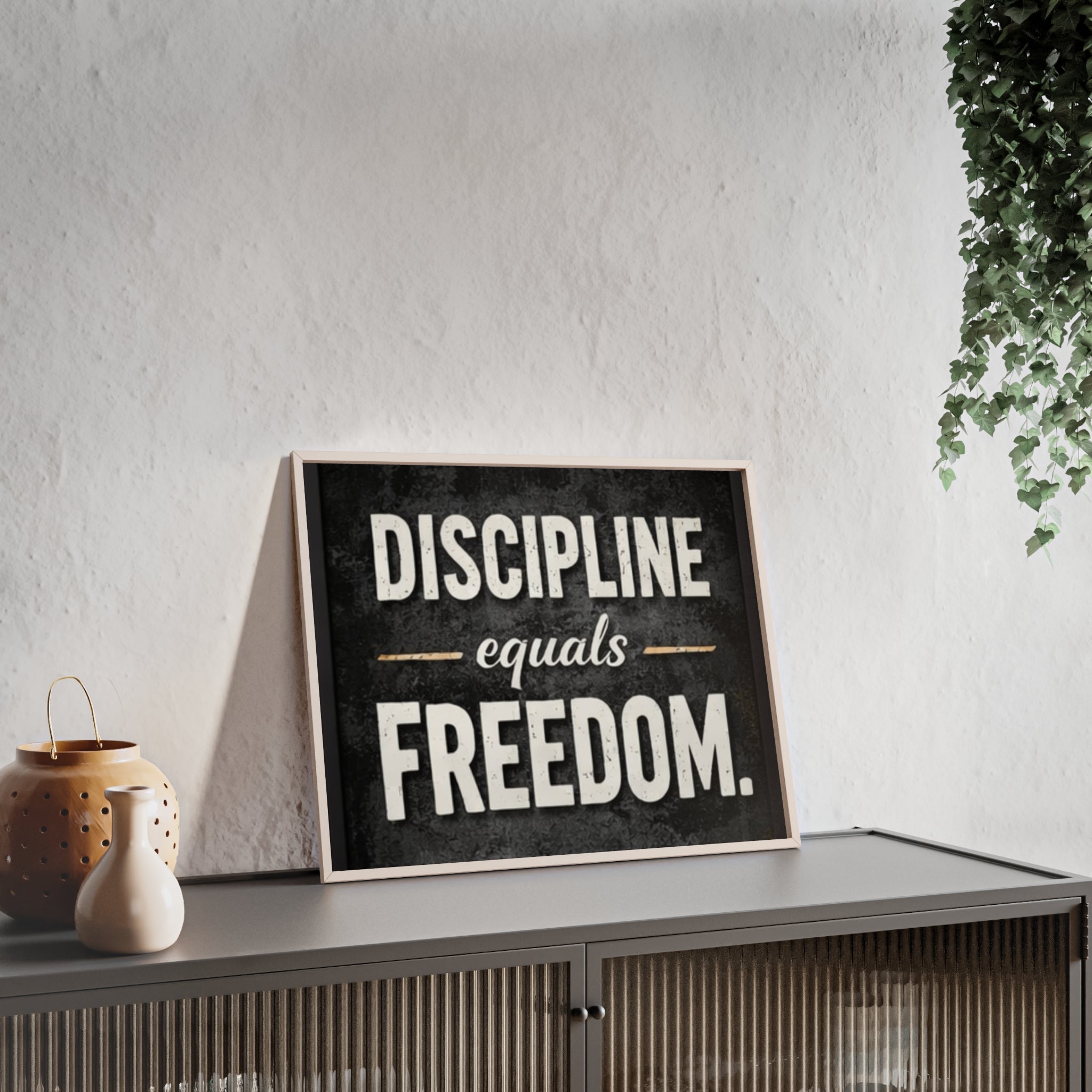 Discipline Equals Freedom Framed Poster