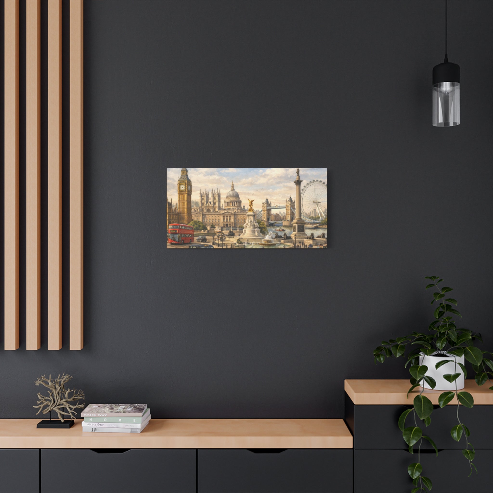 London Cityscape Matte Canvas Print Wall Art