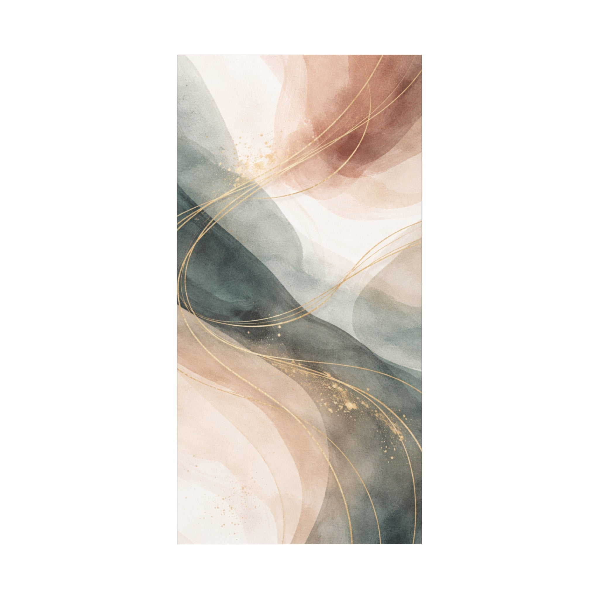 Abstract Coastal Waves Matte Canvas — Stretched Wall Art