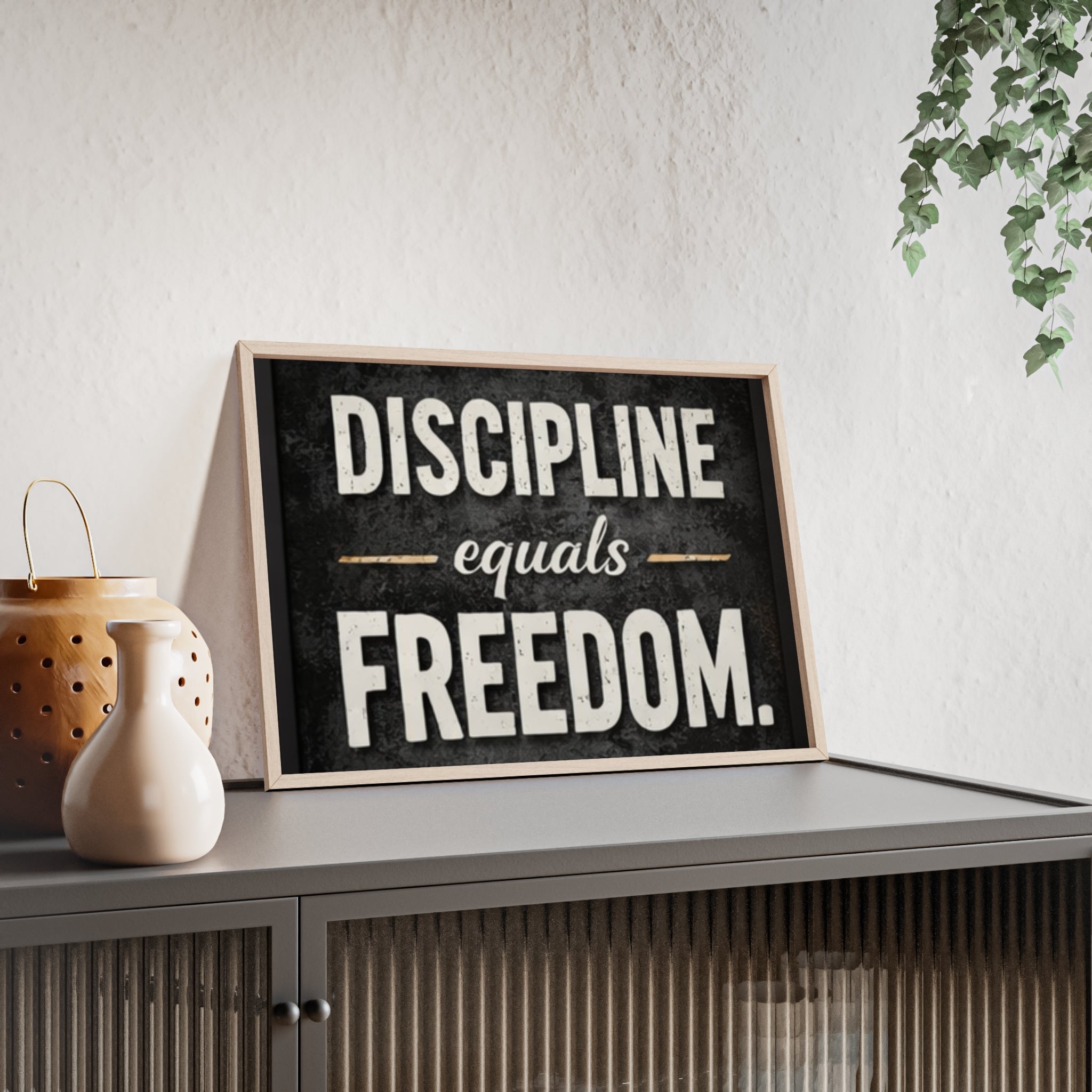 Discipline Equals Freedom Framed Poster
