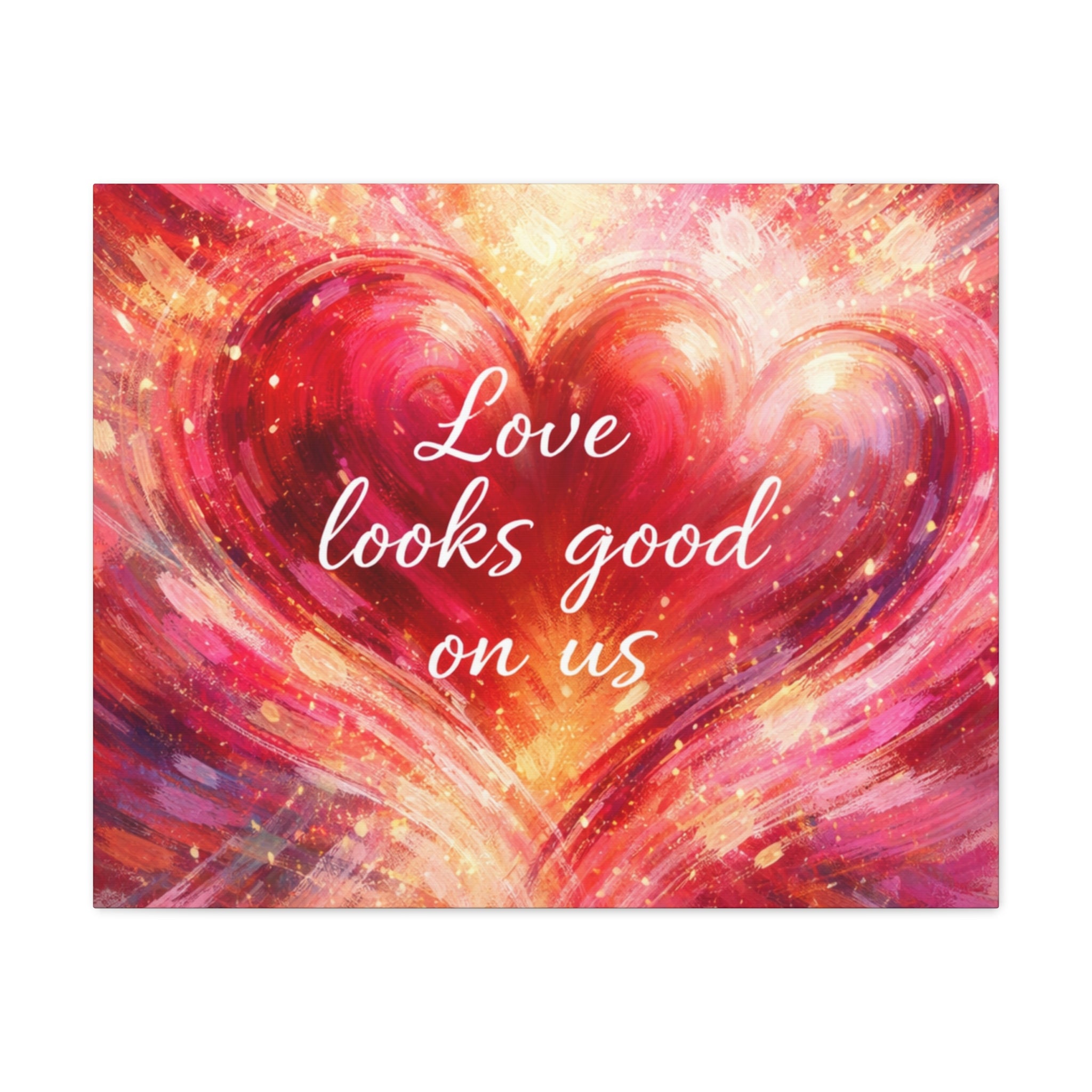 Love Looks Good On Us Matte Canvas Wall Art