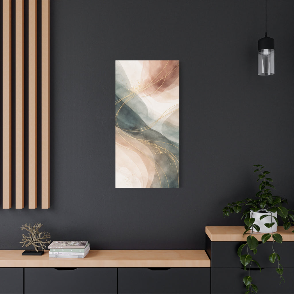 Abstract Coastal Waves Matte Canvas — Stretched Wall Art