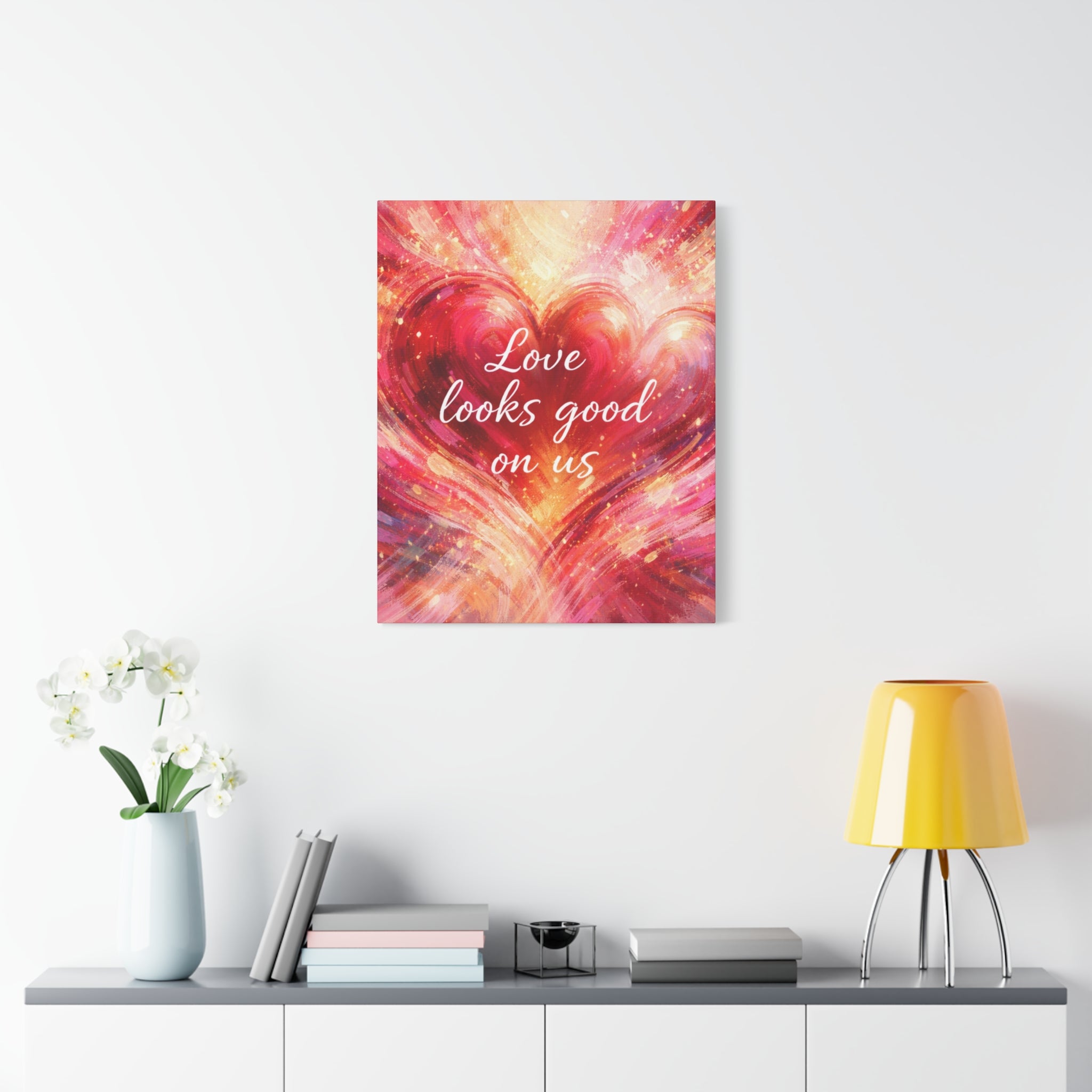 Love Looks Good On Us Matte Canvas Wall Art