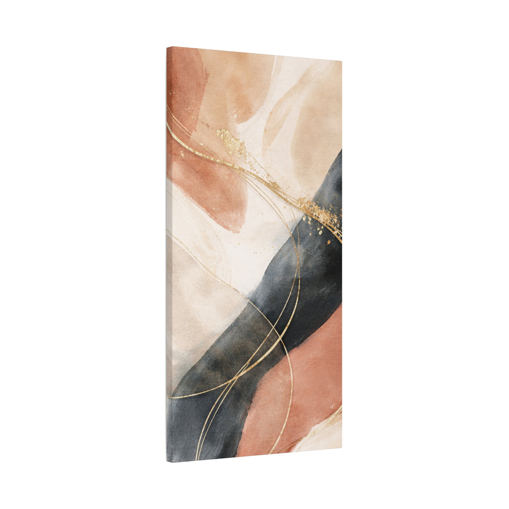 Abstract Blush & Gold Matte Canvas Print