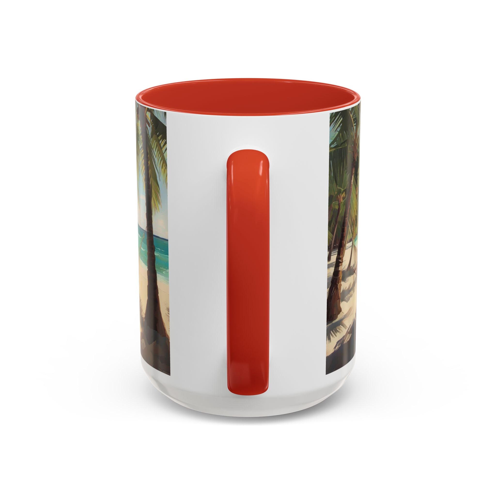 Tropical Beach Palm Trees & Hammock Coffee Mug