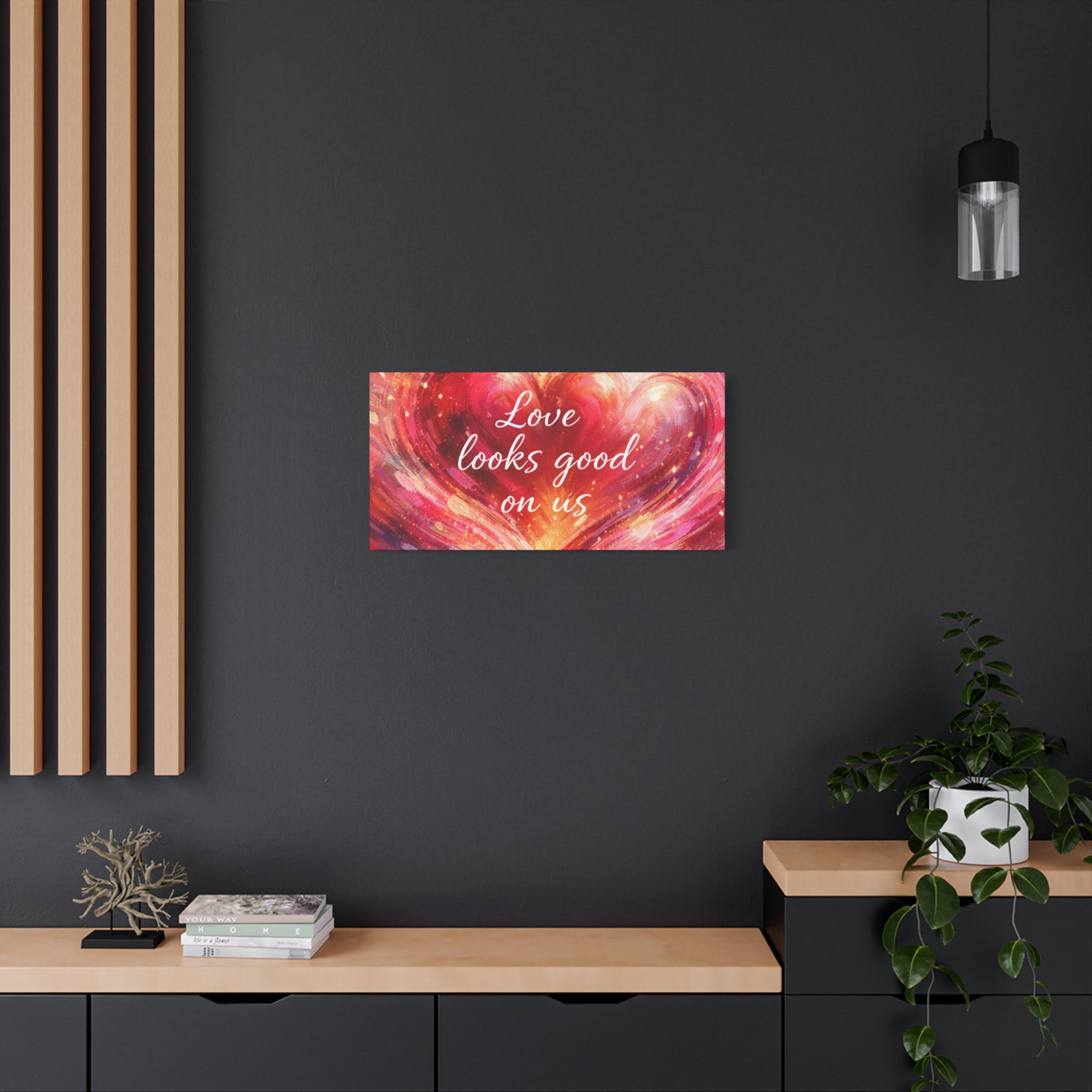 Love Looks Good On Us Matte Canvas Wall Art
