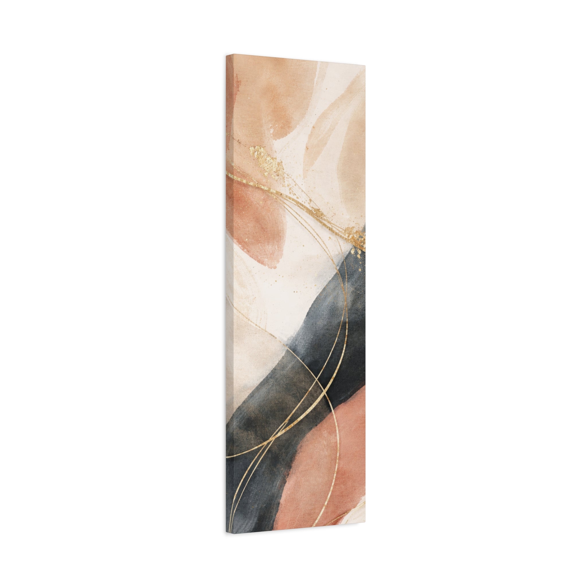 Abstract Blush & Gold Matte Canvas Print